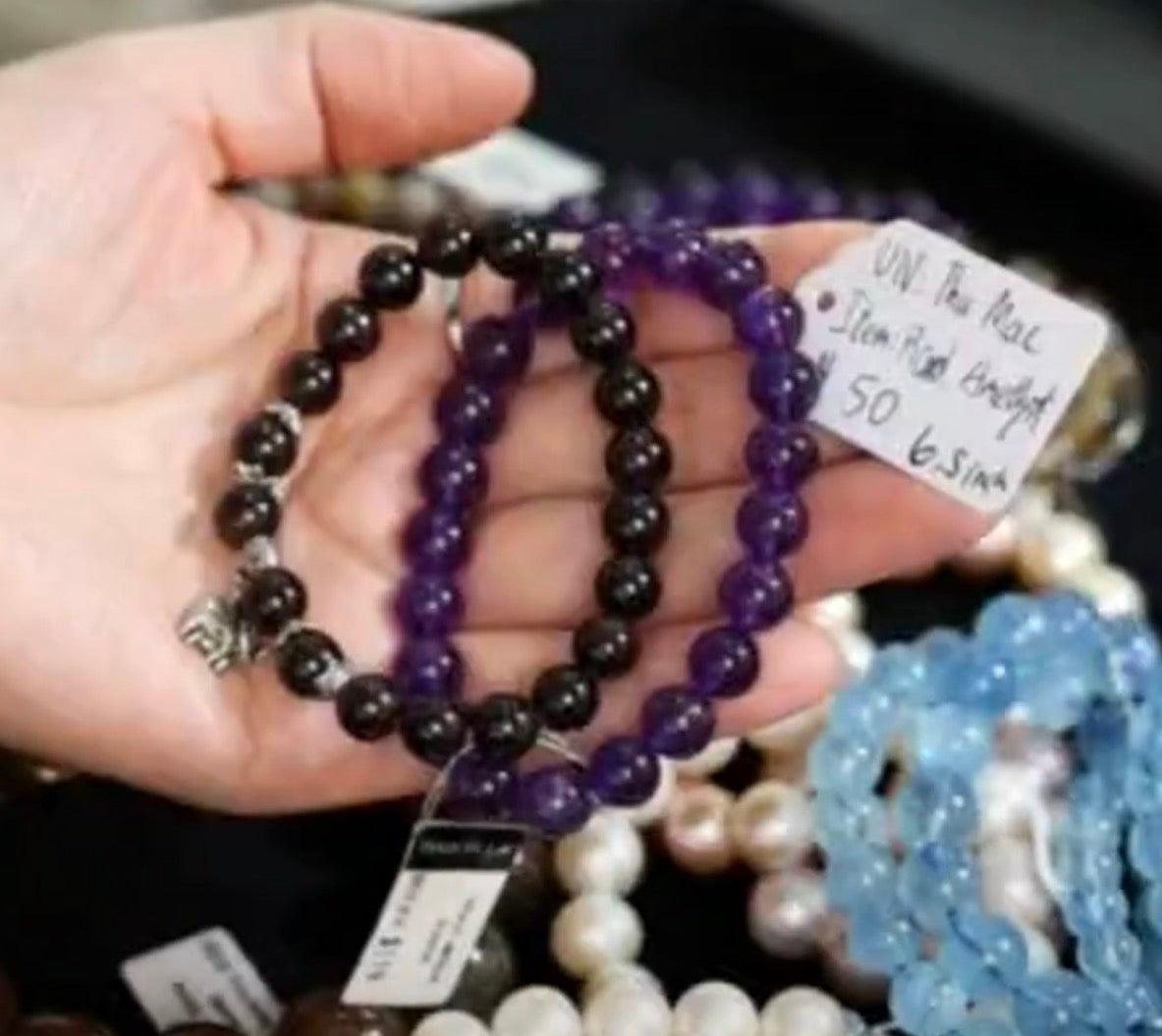 "Live" Natural Purple Amethyst Bead Bracelet (10/01/26)
