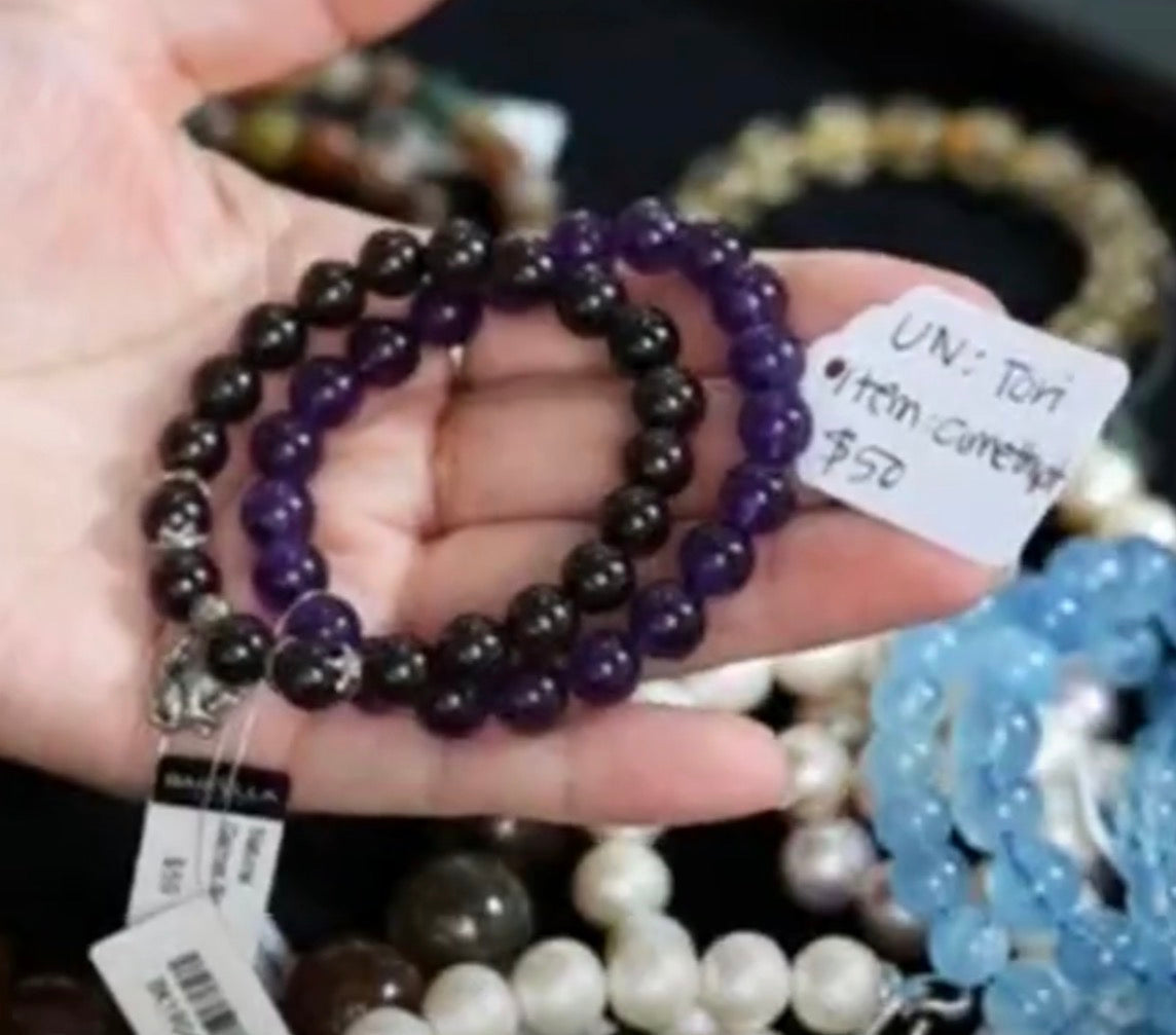 "Live" Natural Purple Amethyst Bead Bracelet (10/01/26)