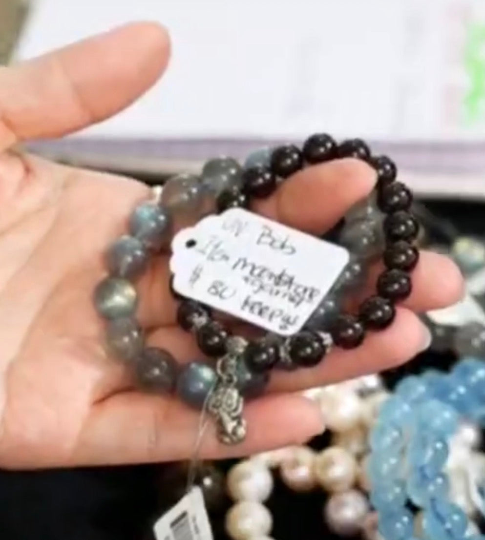 "Live" Natural Moonstone Bead Bracelet (10/01/26)