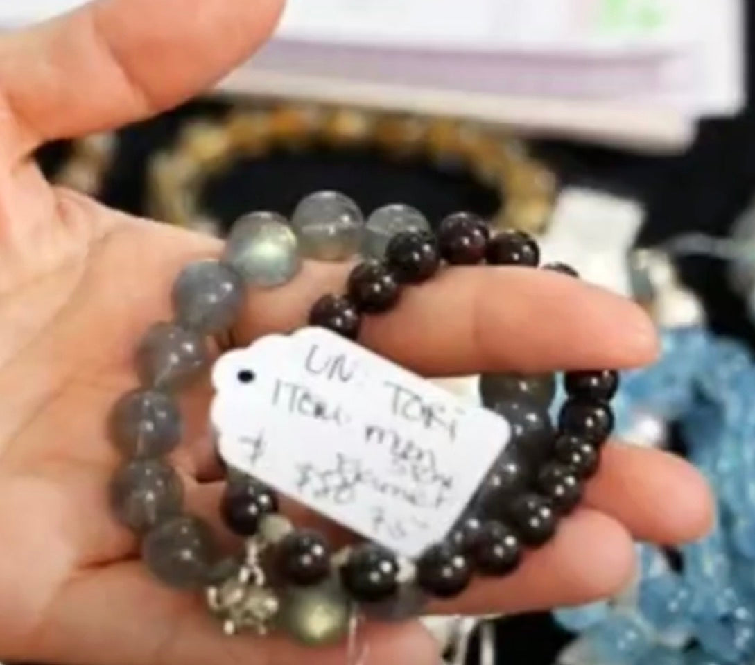 "Live" Natural Moonstone Bead Bracelet (10/01/26)