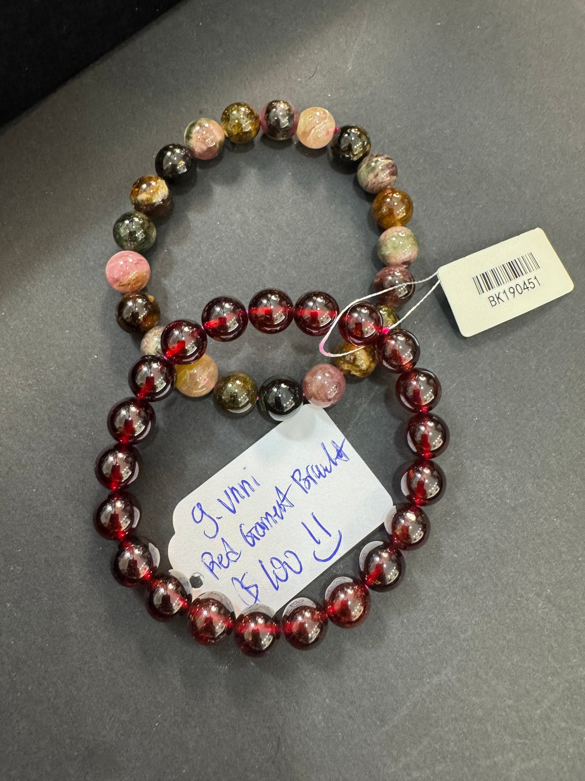 "Live" Natural Red Garnet Bead Bracelet (10/01/26)