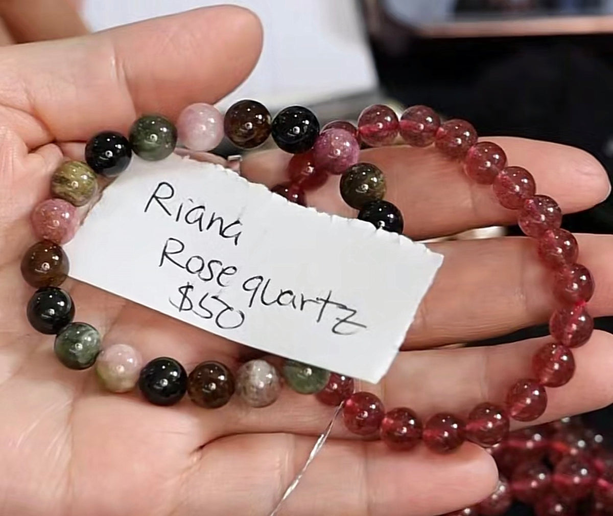 "Live" Natural Rose Quartz Bead Bracelet (10/01/26)