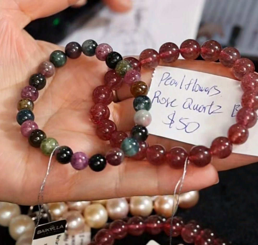 "Live" Natural Rose Quartz Bead Bracelet (10/01/26)