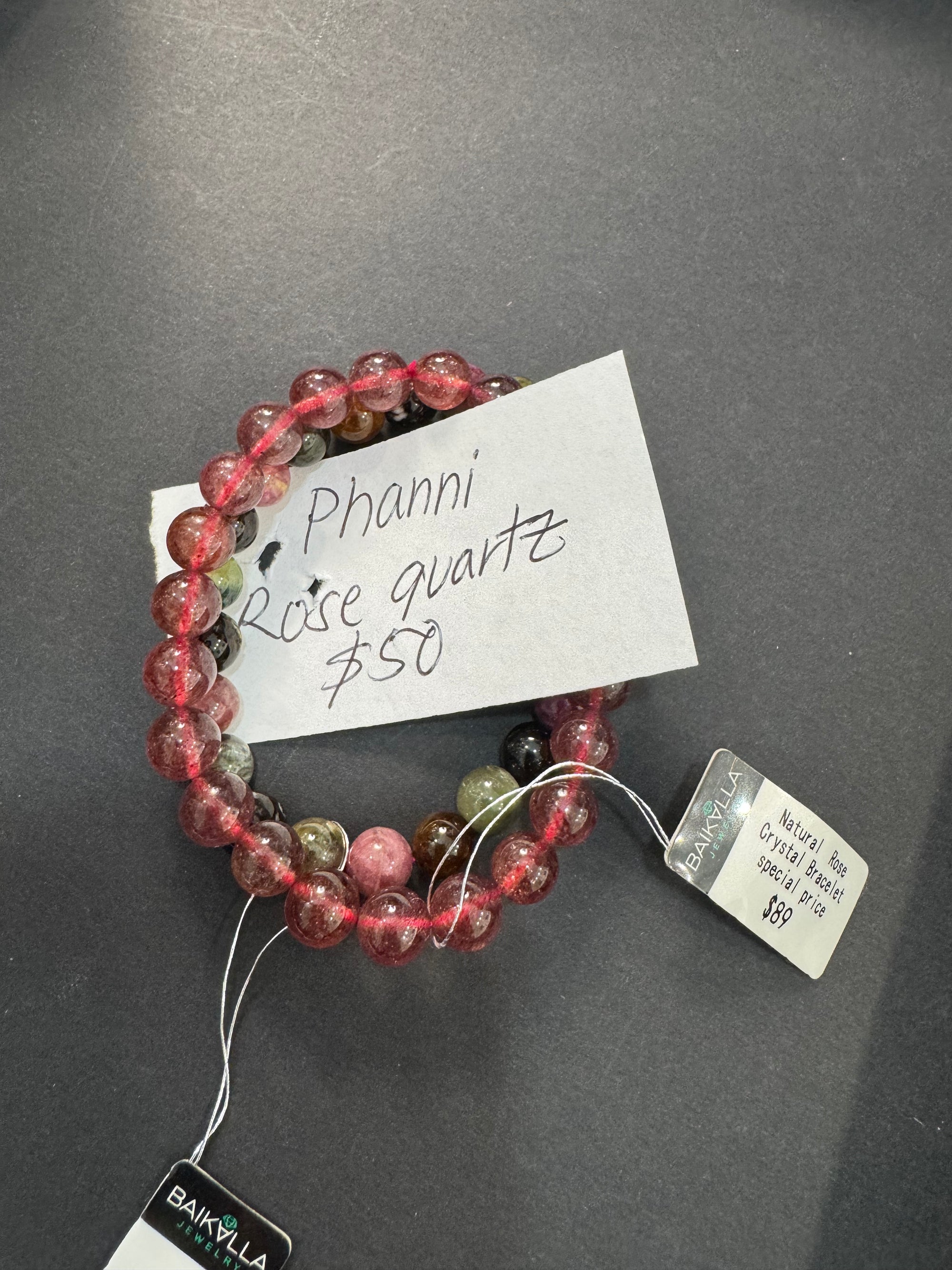 "Live" Natural Rose Quartz Bead Bracelet (10/01/26)