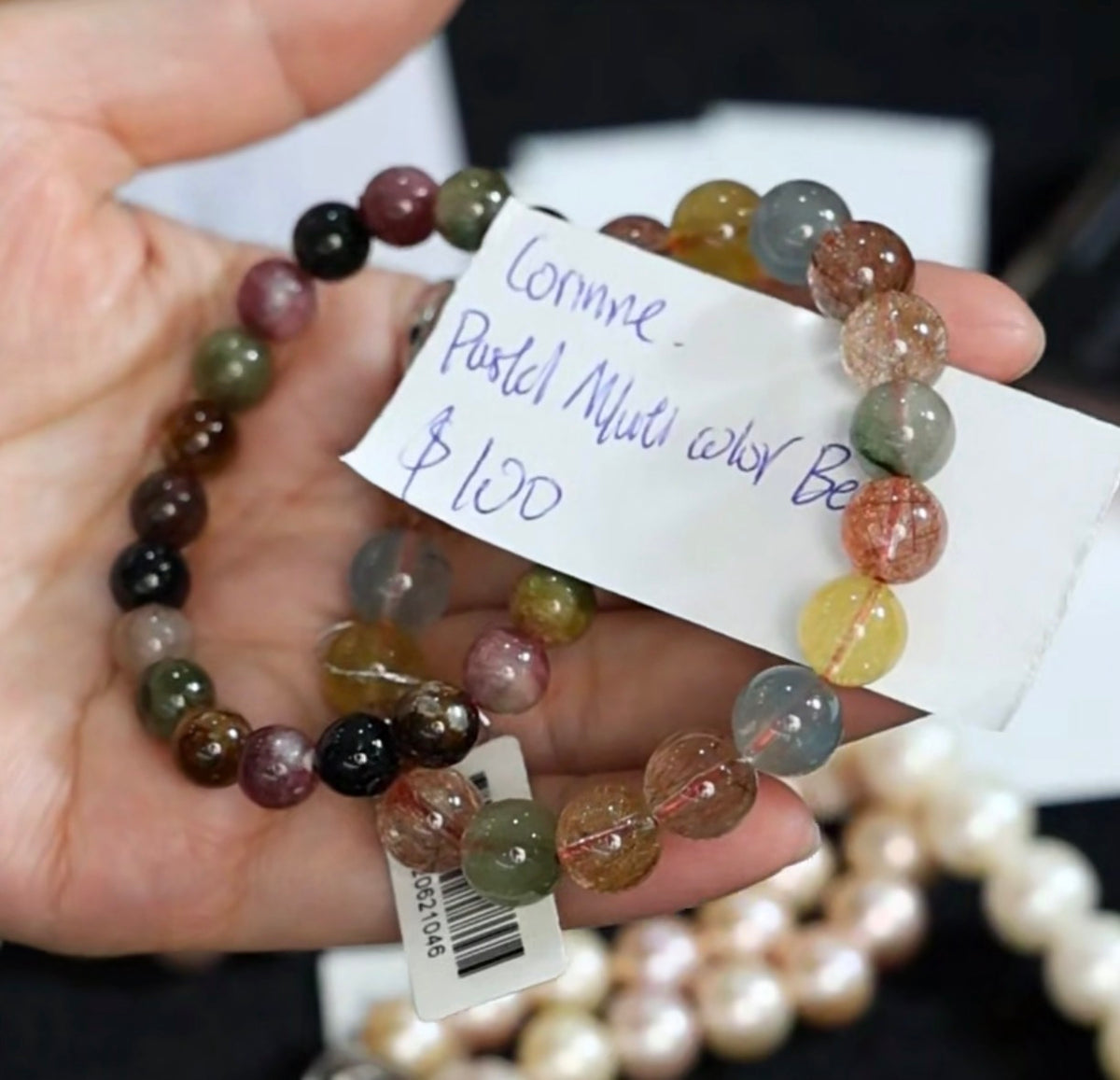 "Live" Natural Multicolor Quartz Bead Bracelet (10/01/26)