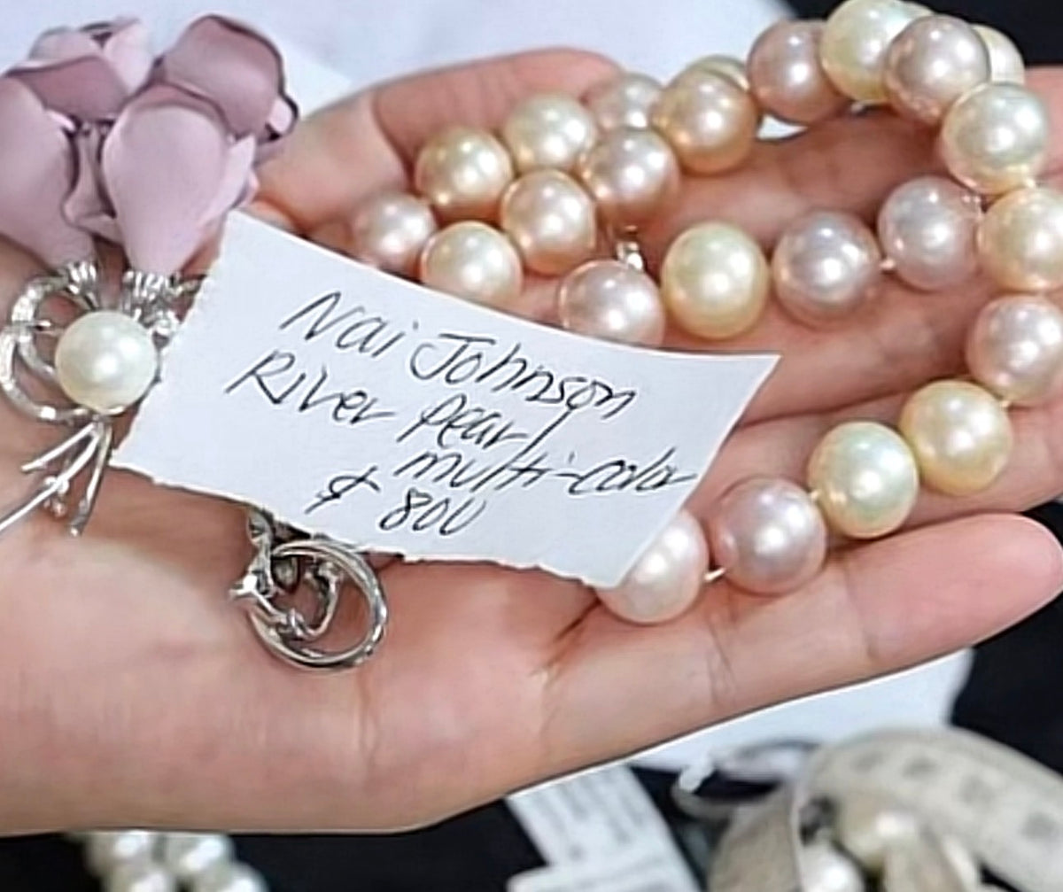 "Live" Cultured Pearl Necklace with Sterling Silver Clasp (10/01/26)