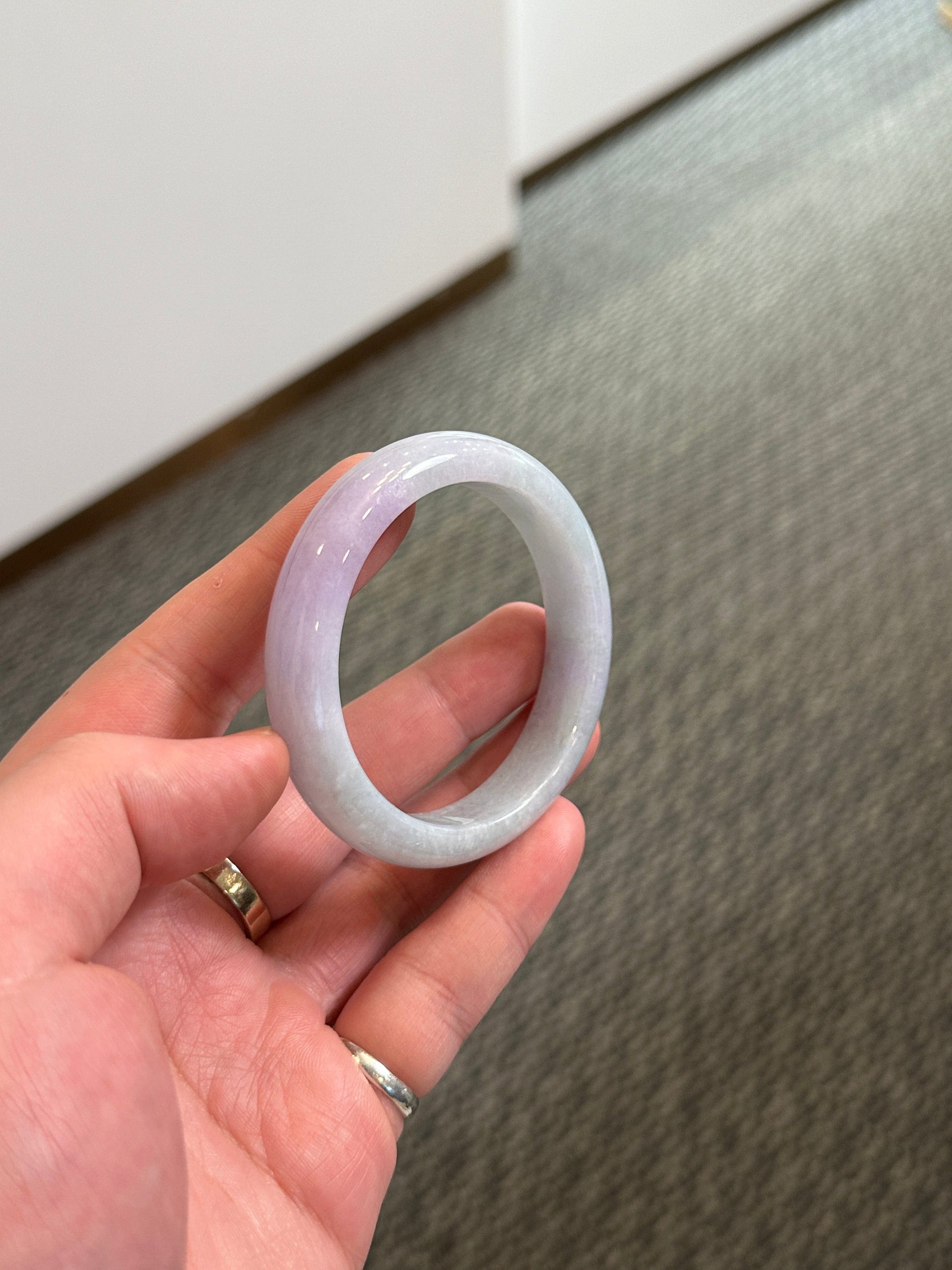 Baikalla "Lavender & Green Natural Jadeite Jade Bangle" (Live Pick) (01/03/25)