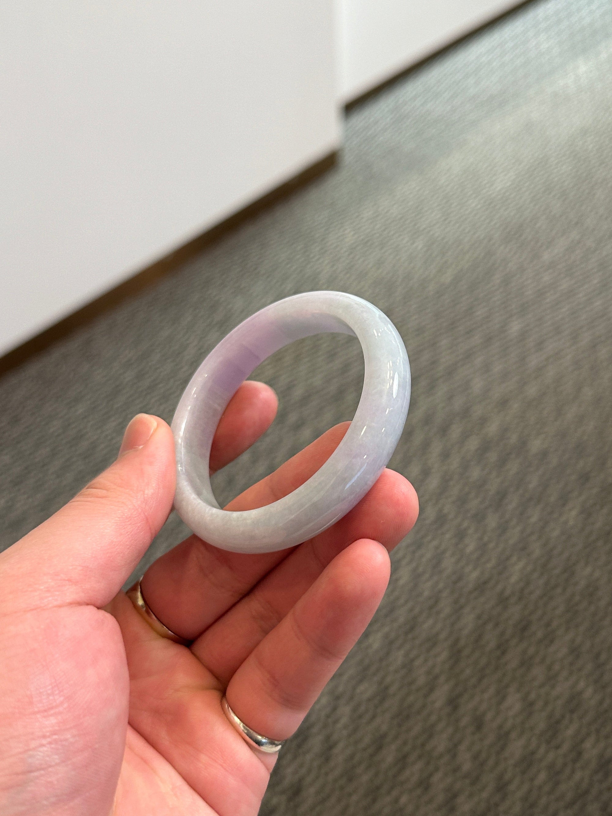 Baikalla "Lavender & Green Natural Jadeite Jade Bangle" (Live Pick) (01/03/25)