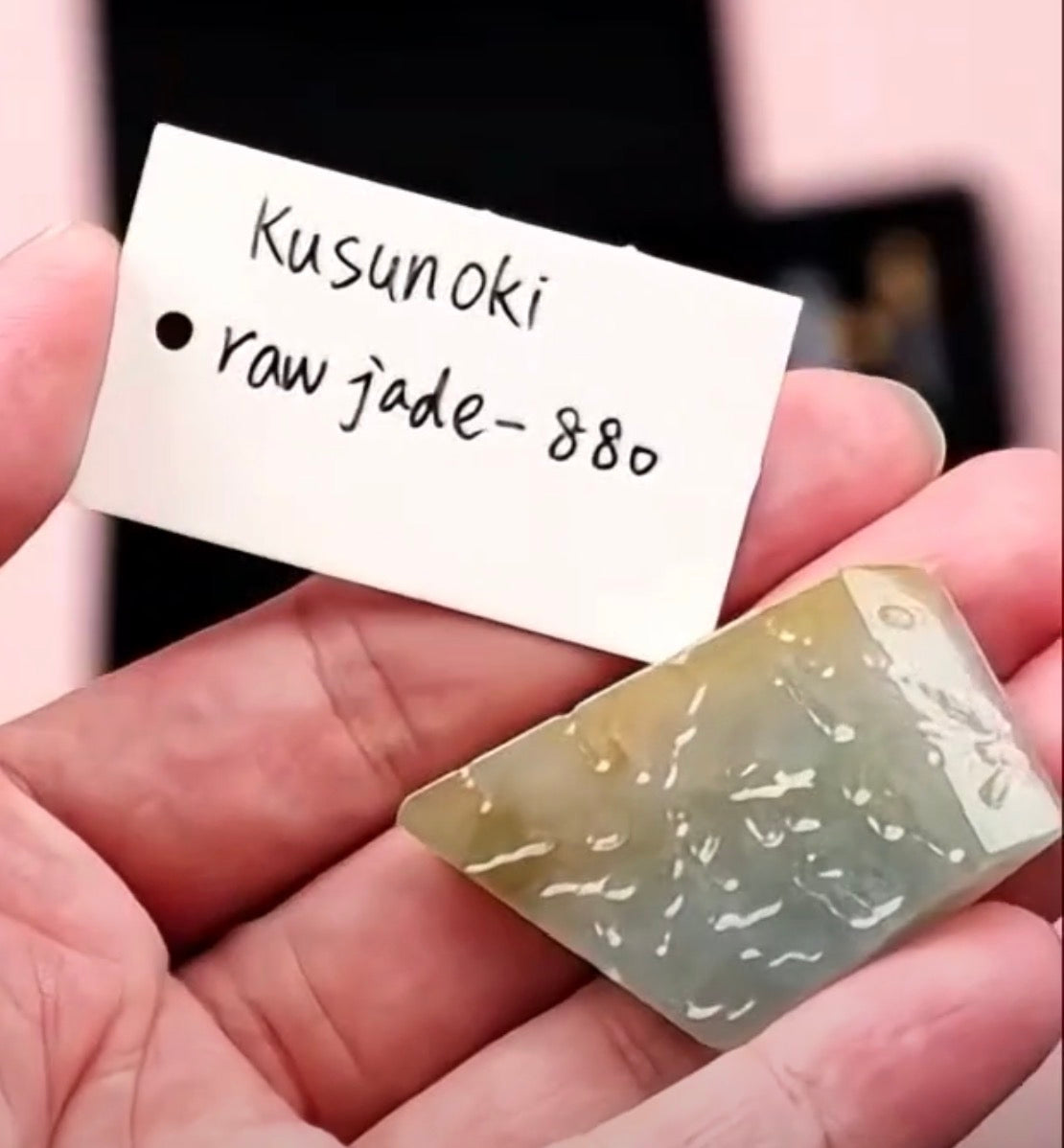 "Live" Icy Natural Yellow &amp; Light Blue-Green Raw Jadeite Jade (10/10/26)