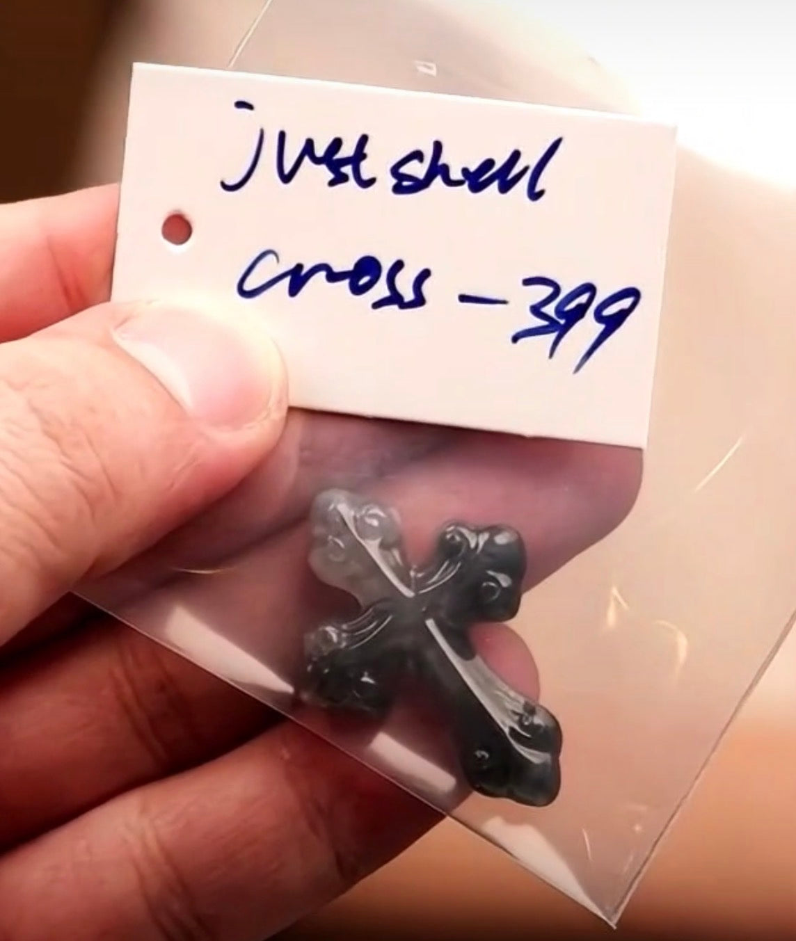 "Live" Natural Wuji W/ Moonlight Cross Jadeite Jade Pendant (10/14/26)