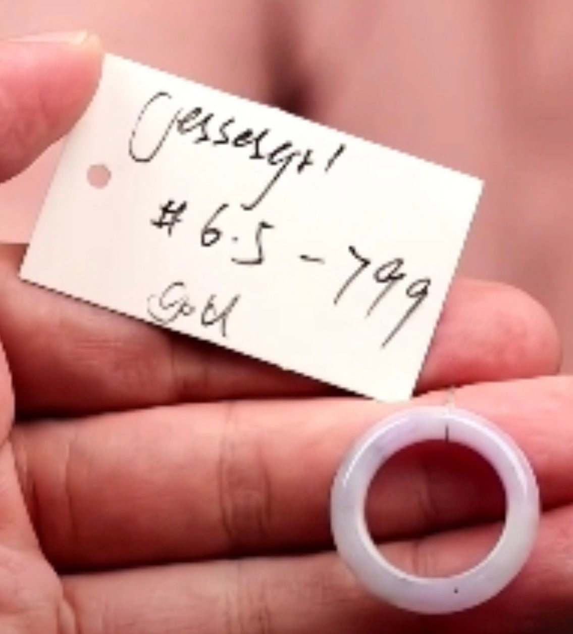 "Live" Icy Natural Vixen Lavender Traditional Jadeite Jade Ring (10/20/26)