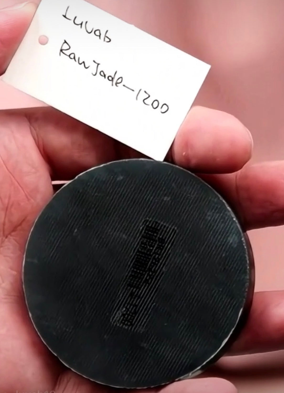 "Live" Natural Dark Blue-Green Raw Guatemalan Jade Pancake (10/21/26)