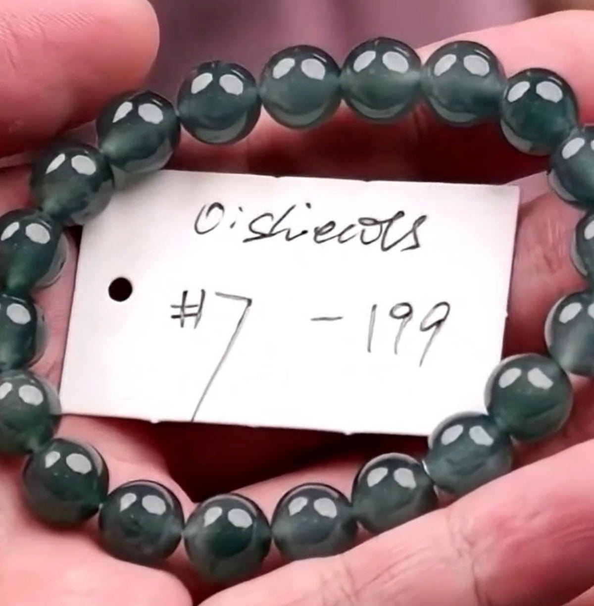 "Live" Natural Guatemalan Jade Beaded Bracelet (10/24/26)