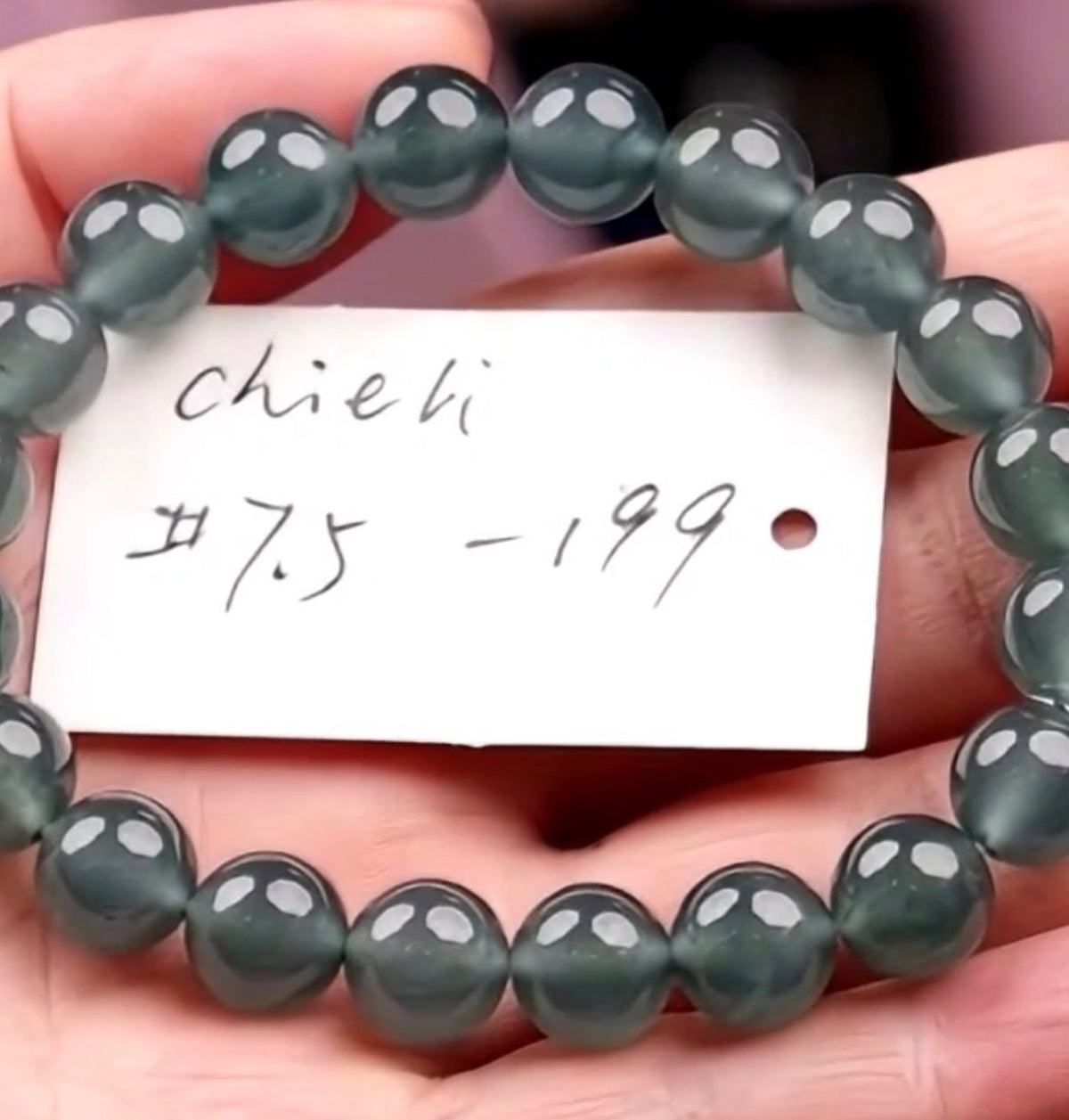 "Live" Natural Guatemalan Jade Beaded Bracelet (10/24/26)