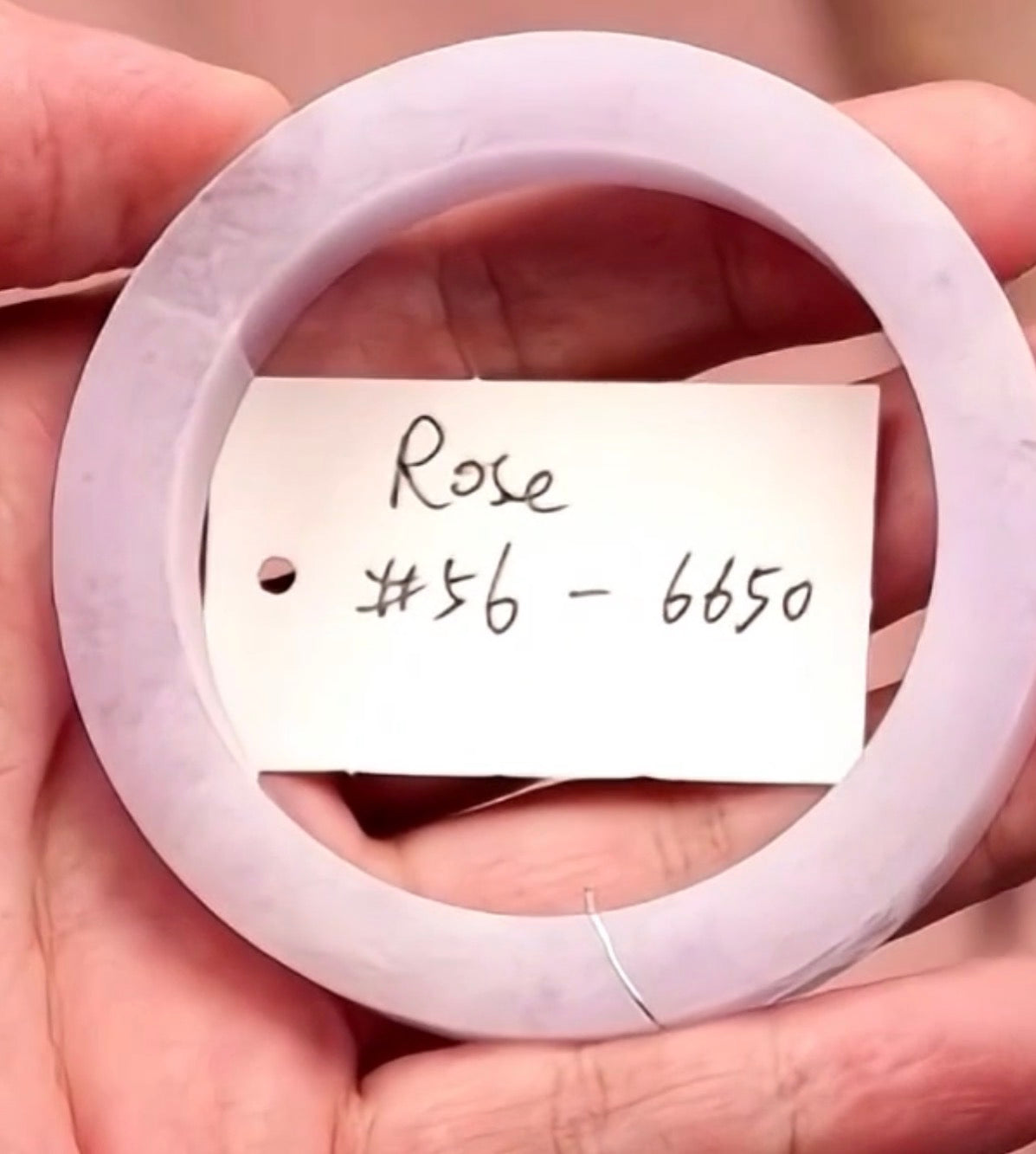 "Live" Natural Vixen Lavender Semi-Polished Jadeite Jade Bangle (10/24/26)