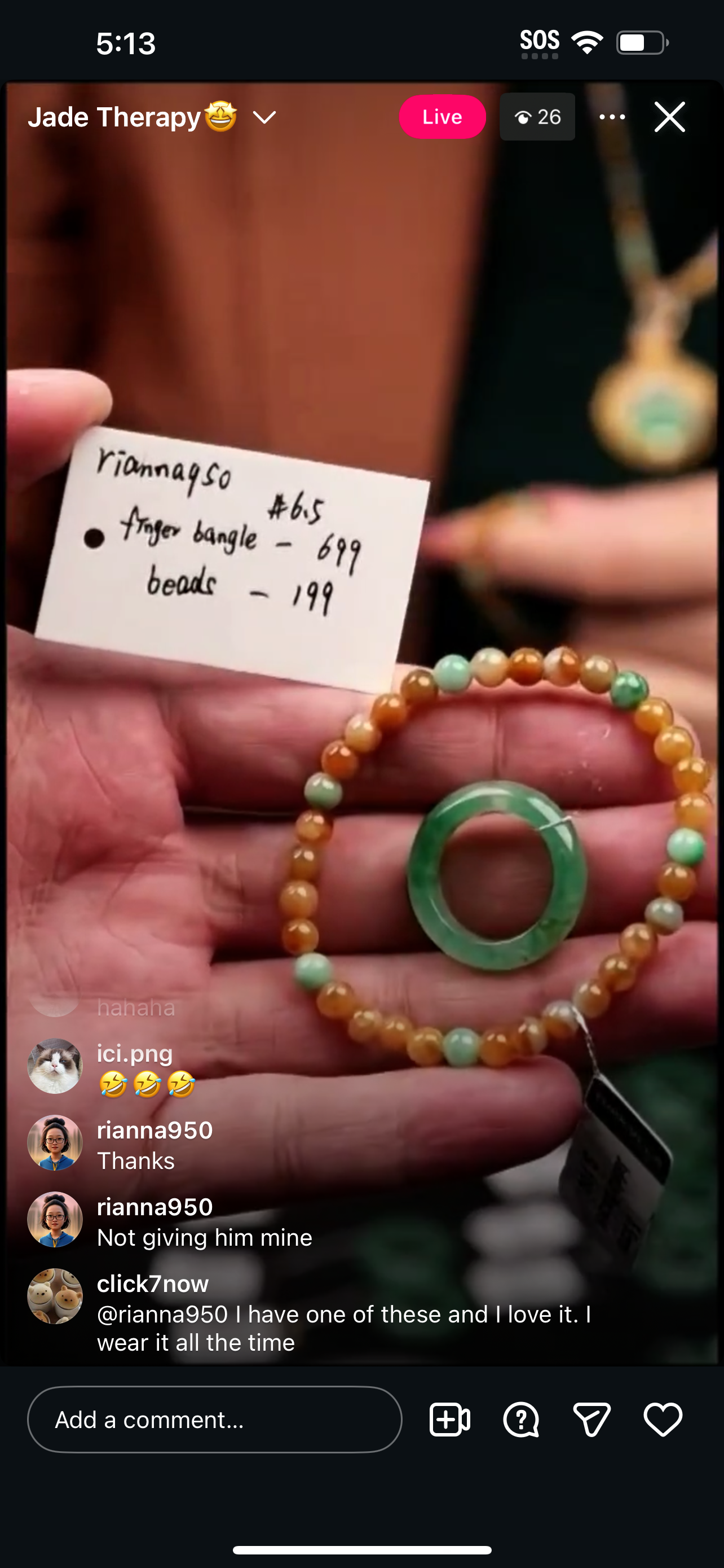 &quot;Live&quot; Multi-Color Natural Jadeite Jade Bead Bracelet (12/03/2025)