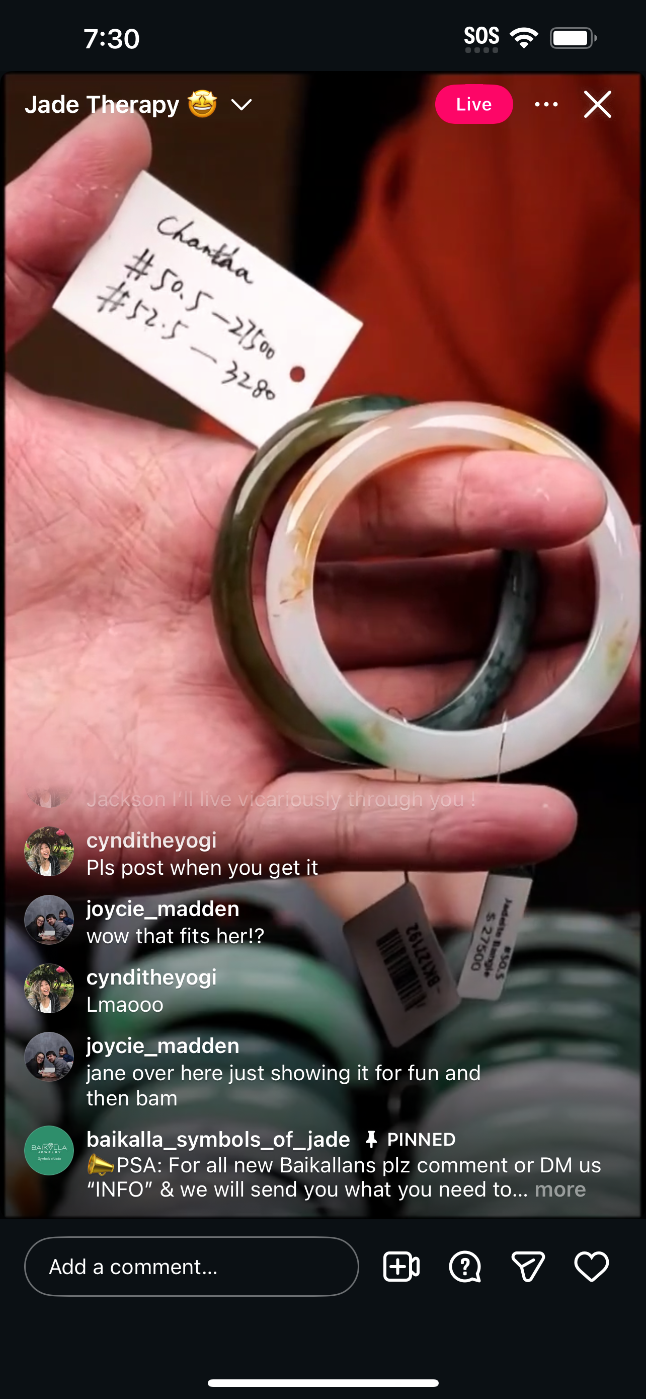 &quot;Live&quot; Seaweed &amp; Hazel Honey Natural Jadeite Jade Comfort Fit Oval Bangle (12/06/2025)