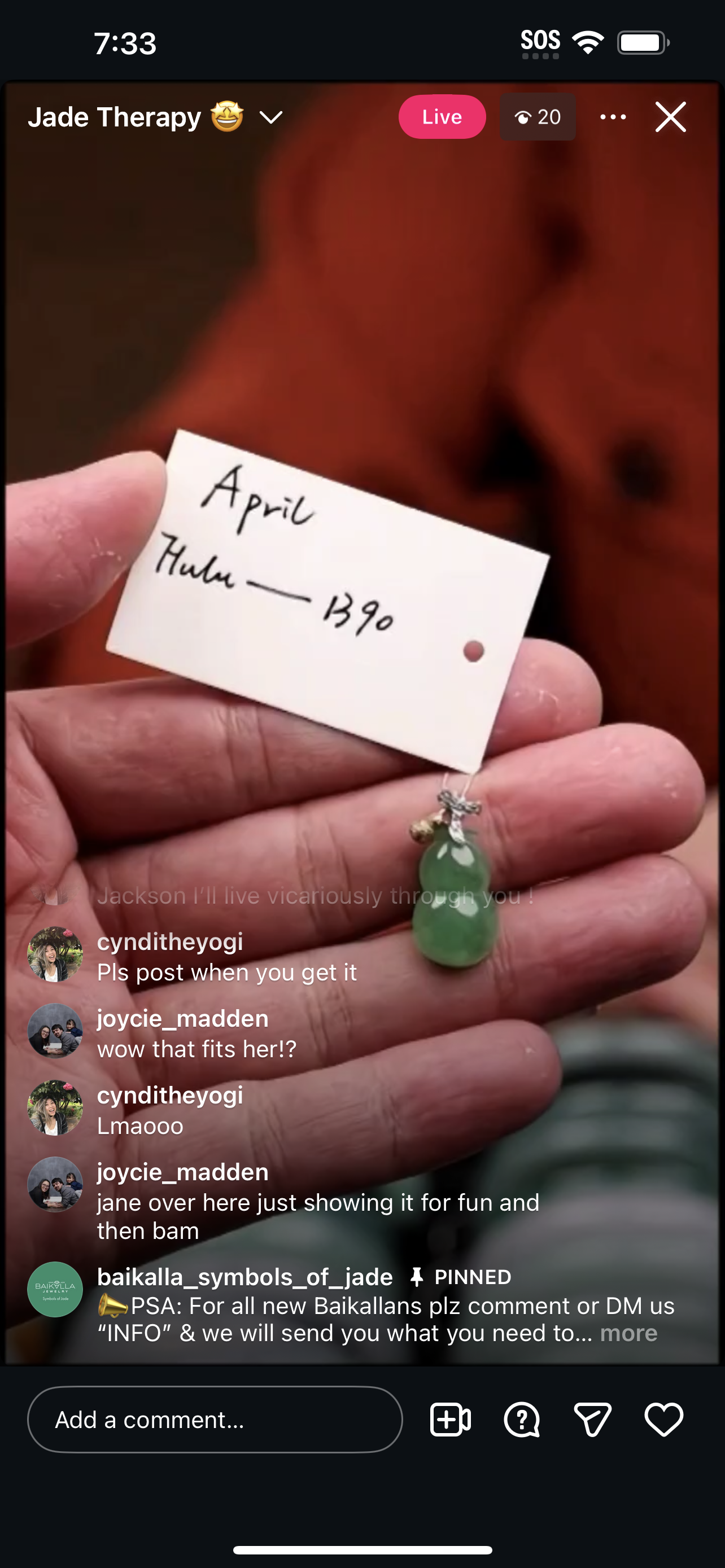&quot;Live&quot; Icy Deep Green Natural Jadeite Jade Hulu Pendant (12/06/2025)