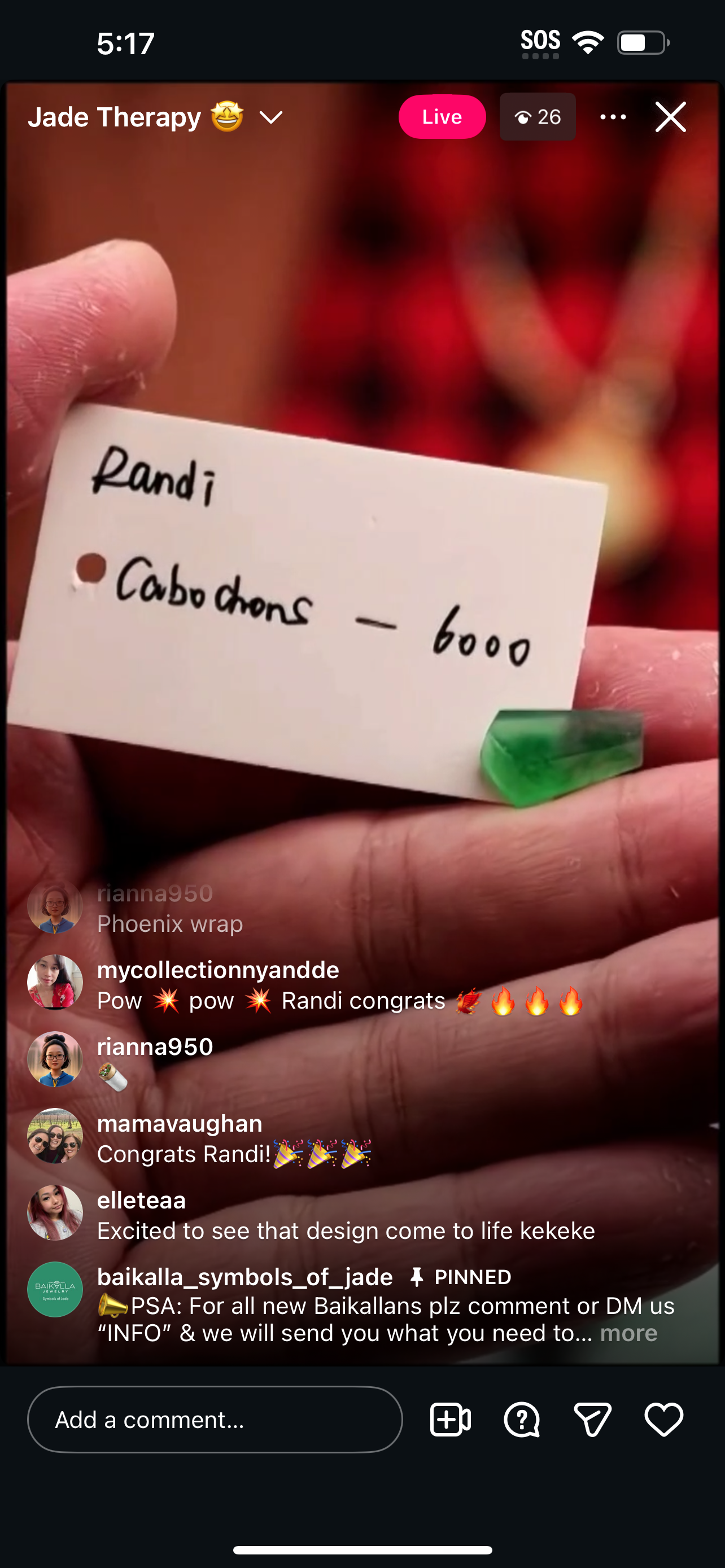 &quot;Live&quot; Icy Imperial Natural Jadeite Jade Cabochon (12/08/2025)