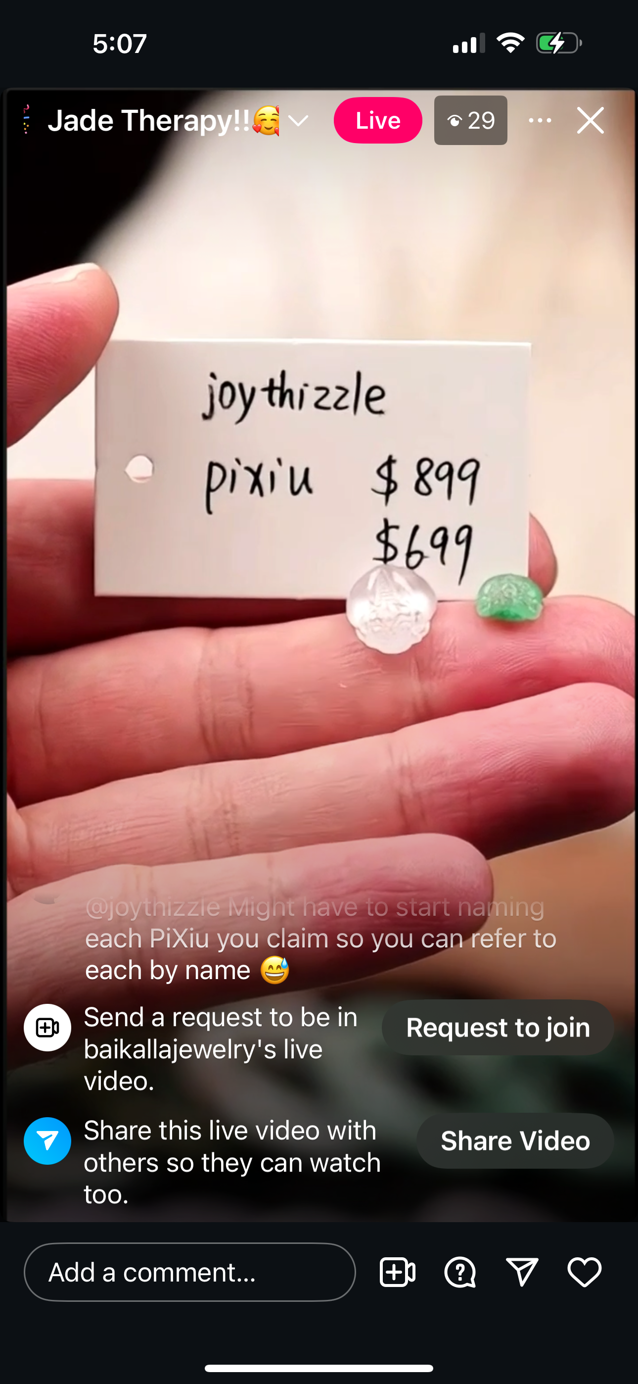 "Live" Natural Icy Jadeite Jade PiXiu Carving (For custom)" (08/04/25)