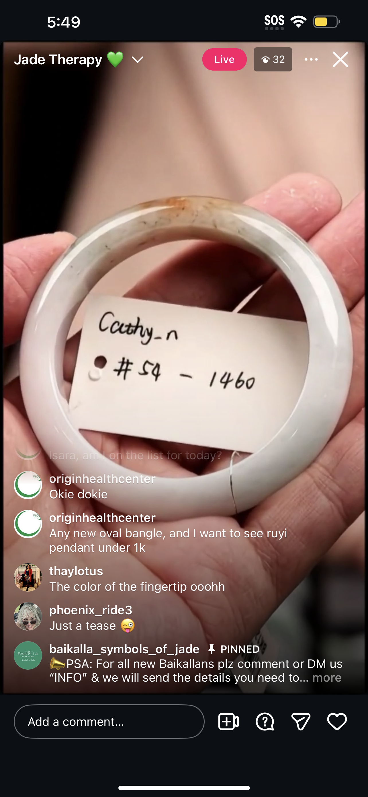 &quot;Live&quot; Light Lavender &amp; Green W/ Light Matcha Natural Jadeite Jade Bangle (12/09/2025)