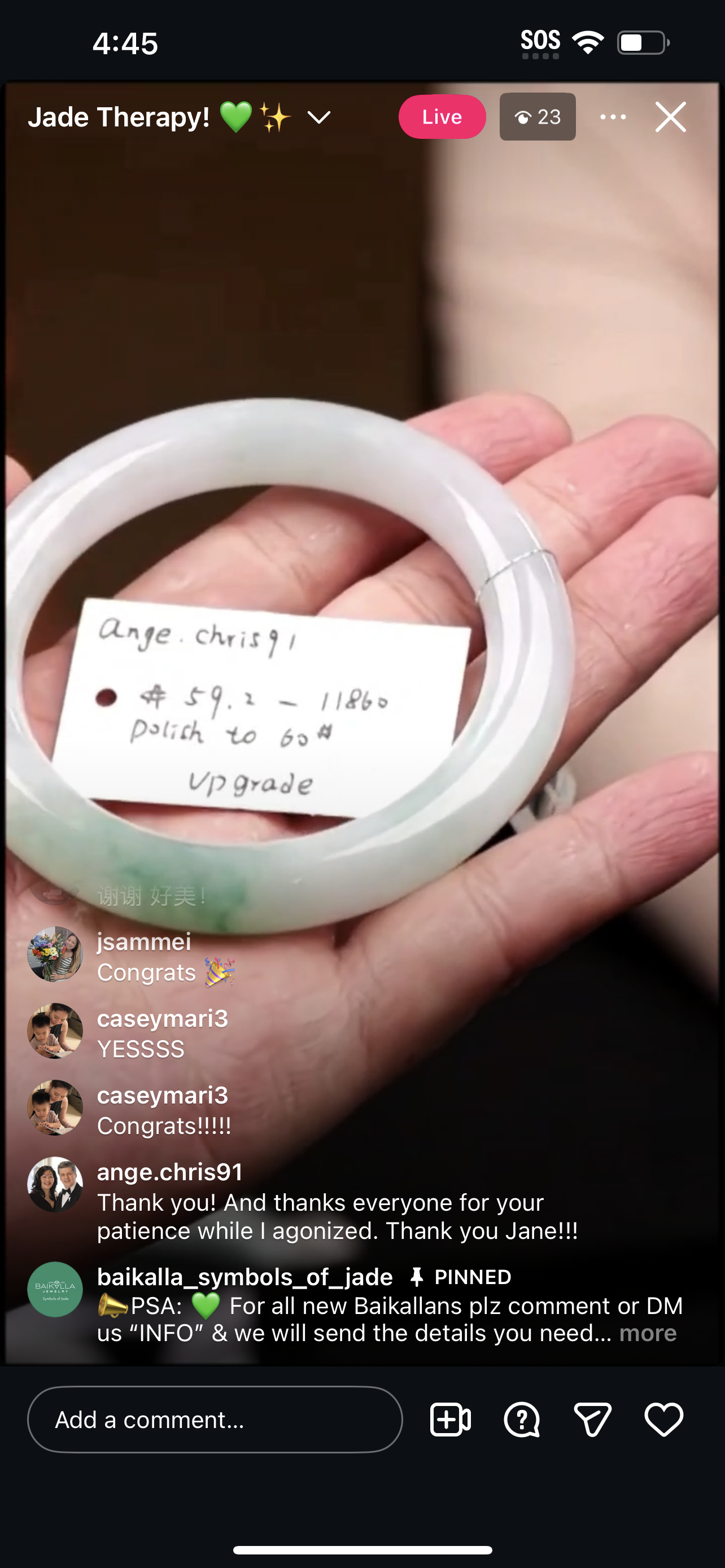 "Live" Icy Blue-Green Flower Natural Jadeite Jade Traditional Round Bangle (12/15/2025)