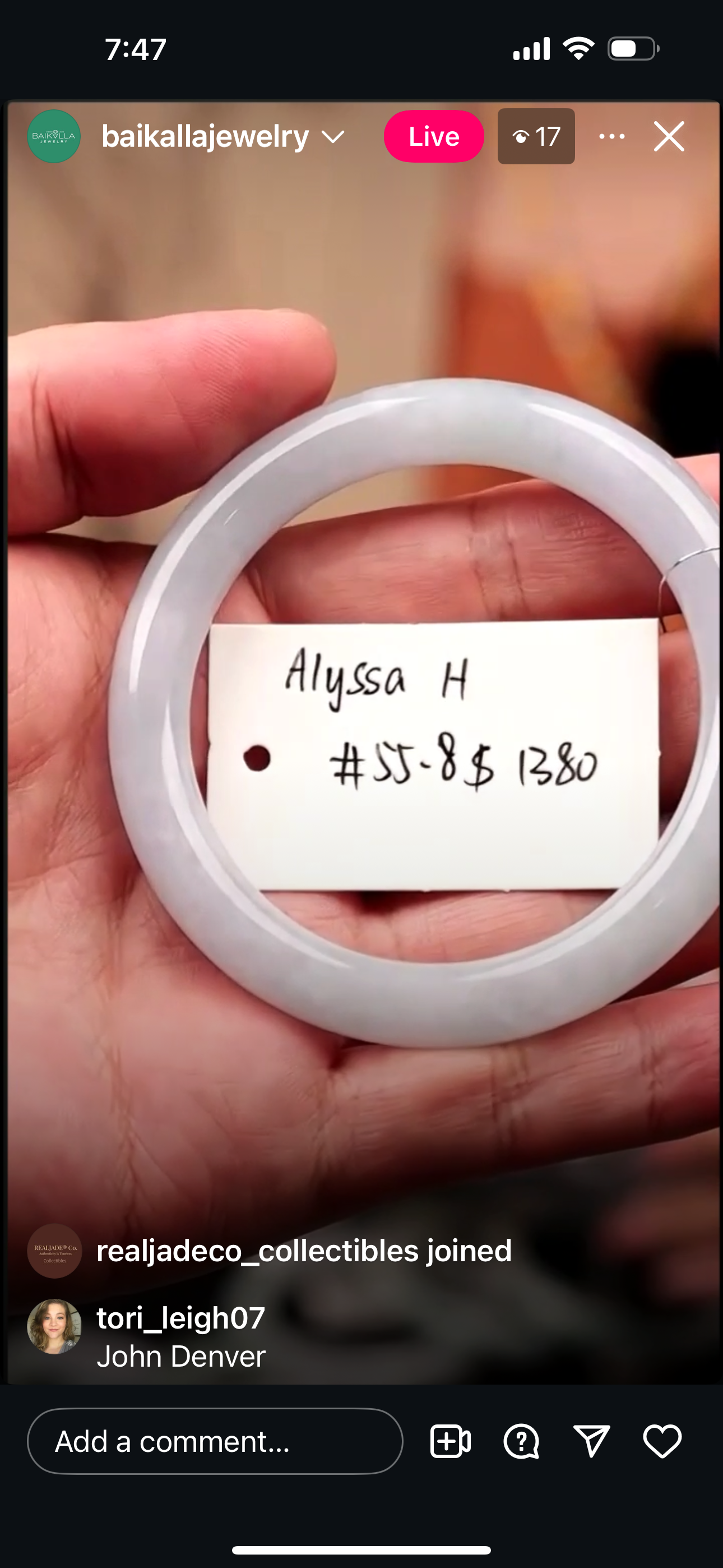 Live "Natural Light Icy Jadeite Jade Petite Traditional Round Bangle " (Live Pick) (08/28/25)