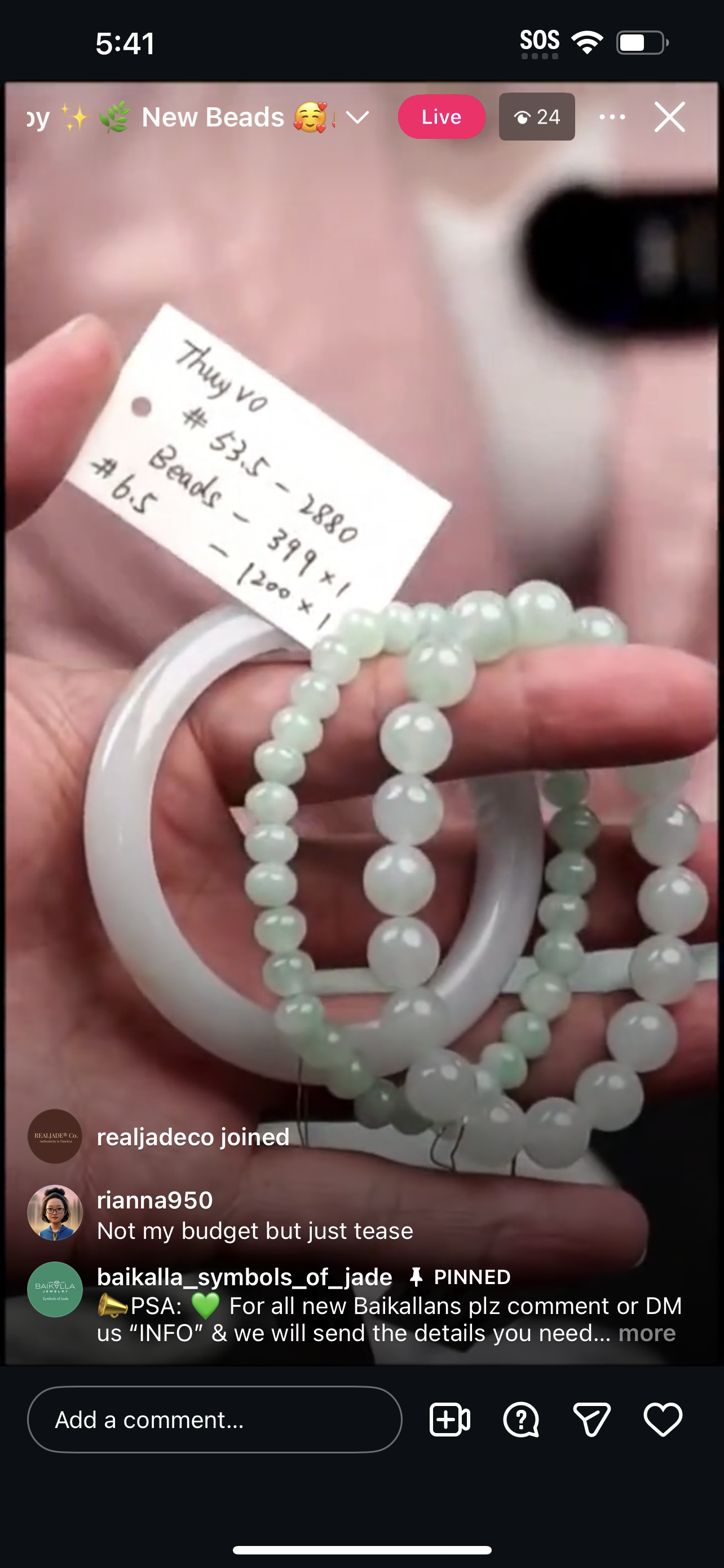 Live Light Green Moonlight Natural Jadeite Jade Bangle (1/15/26)
