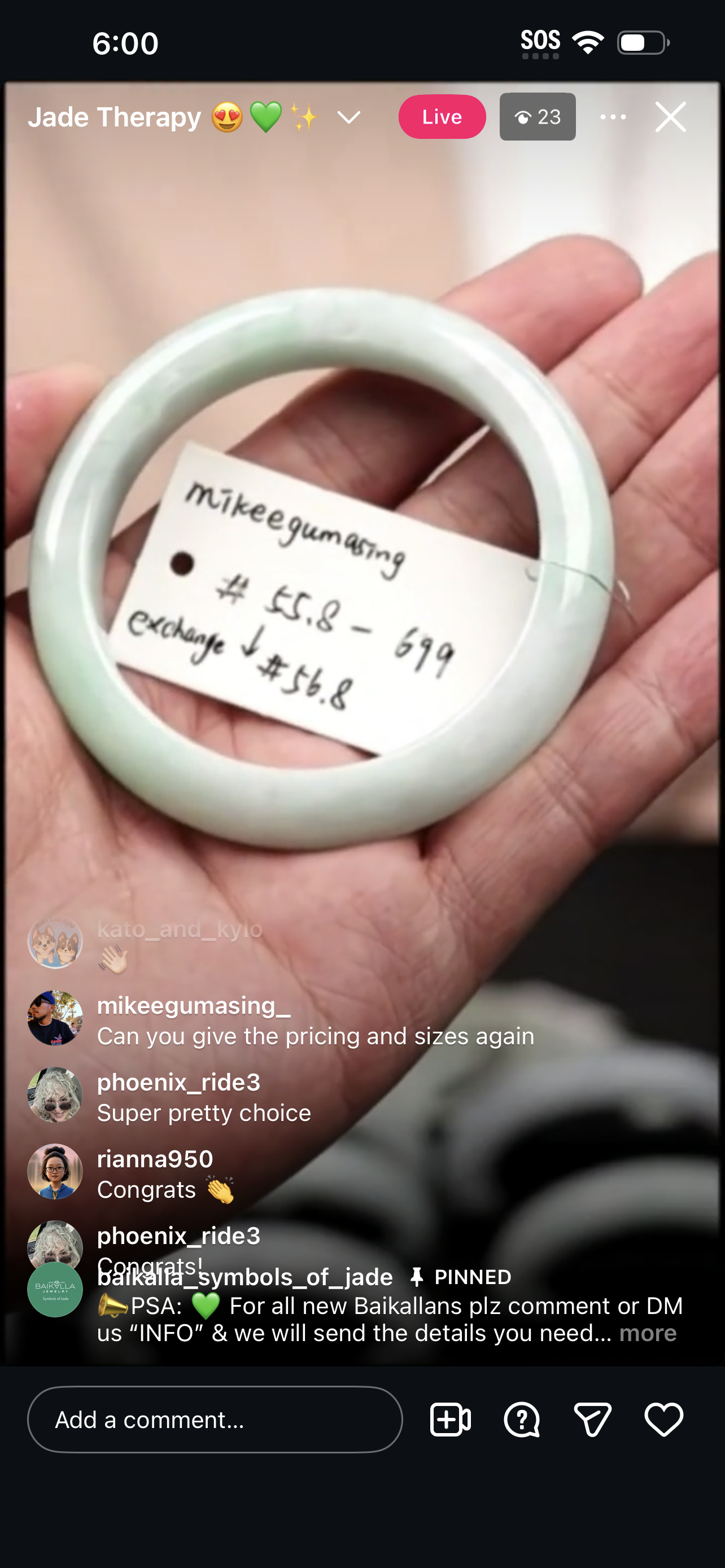 Live Light Apple Green Natural Jadeite Jade Bangle(01/26/26)