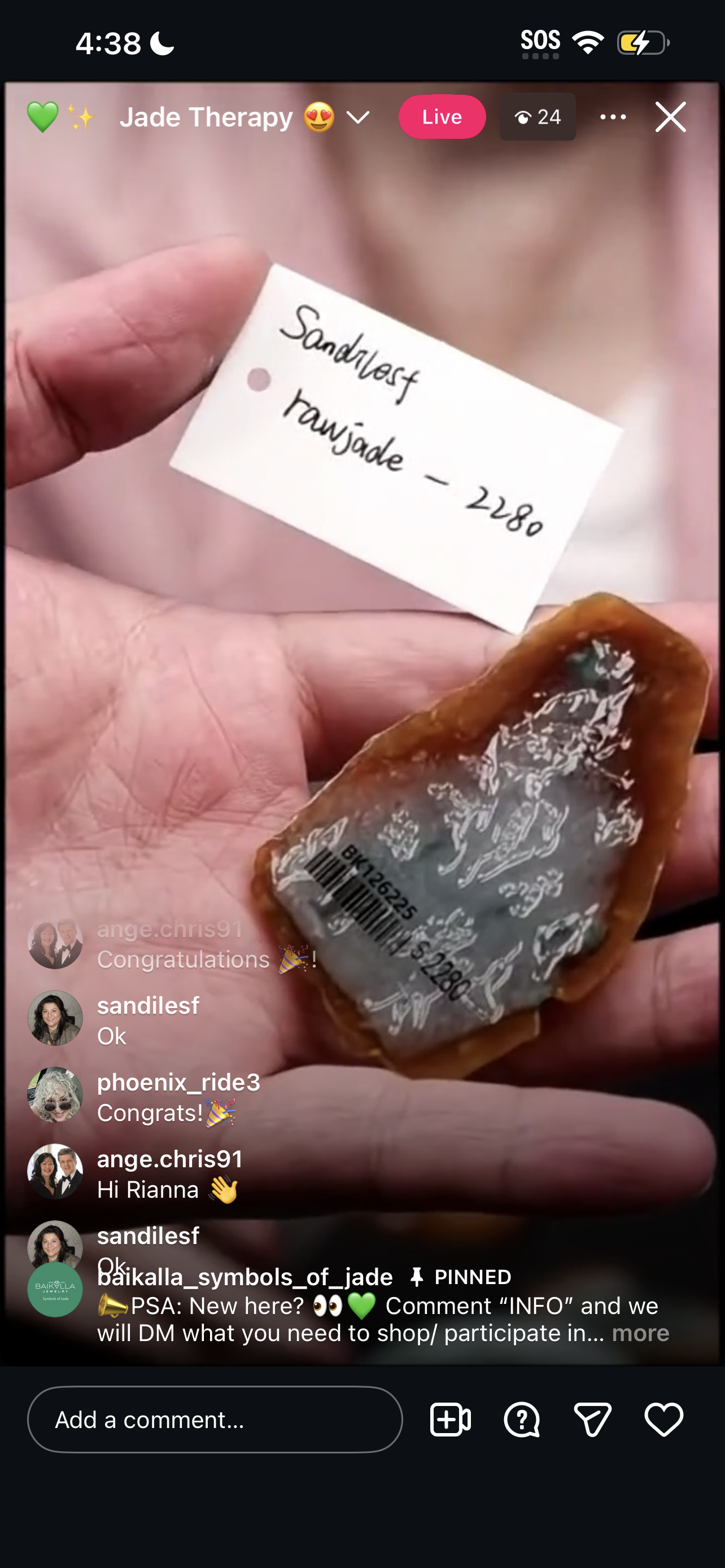 Live Blue &amp; Red Raw Natural Jadeite Jade (01/26/26)
