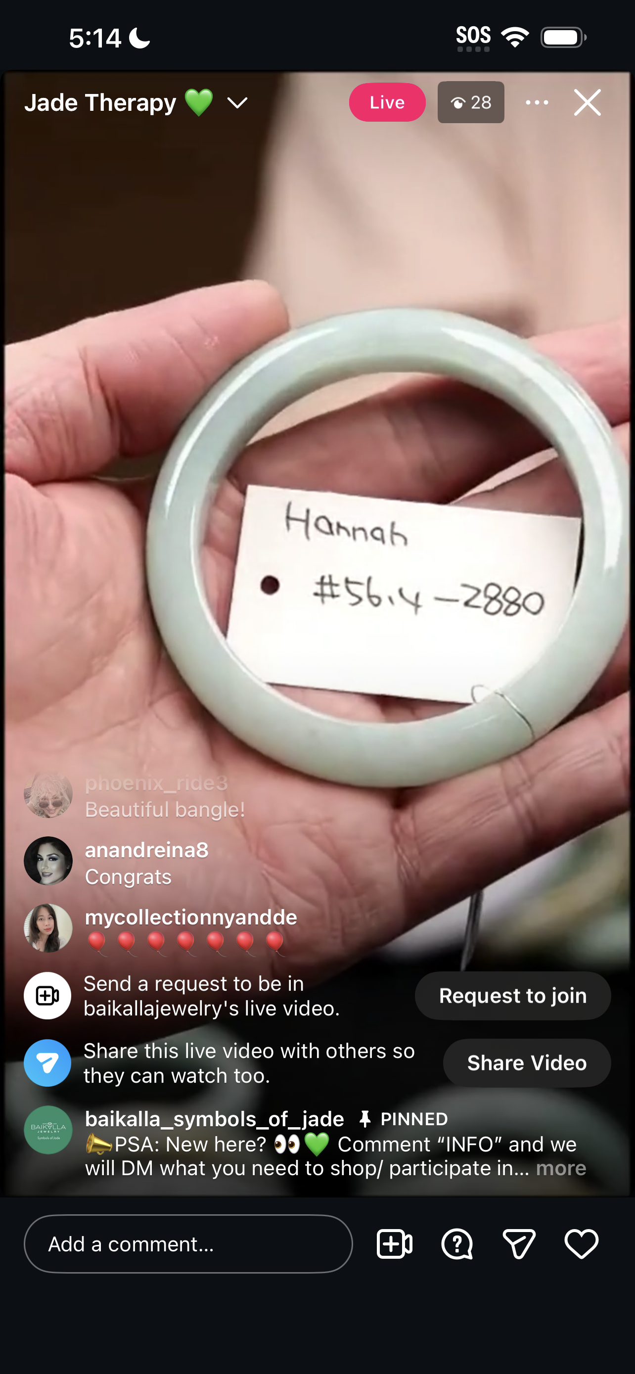 Live Green Natural Jadeite Jade Bangle (01/31/26)