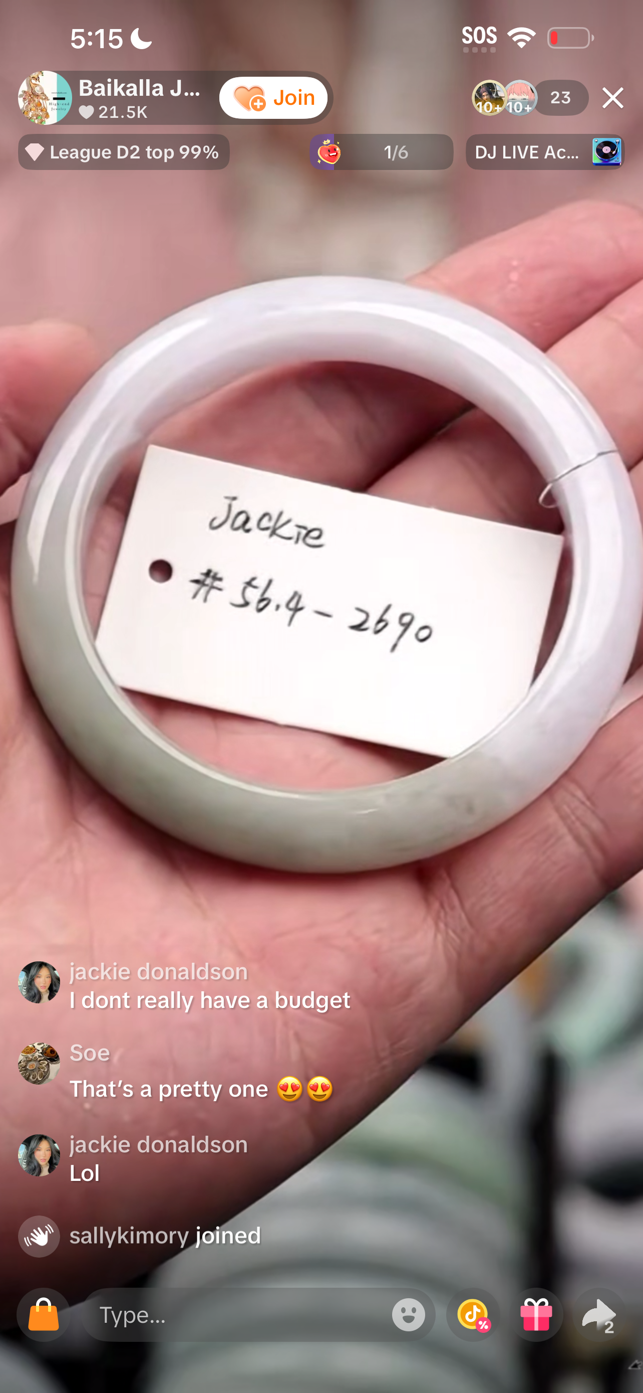 "Live" Natural Strawberry Matcha Jadeite Jade Bangle (02/05/26)