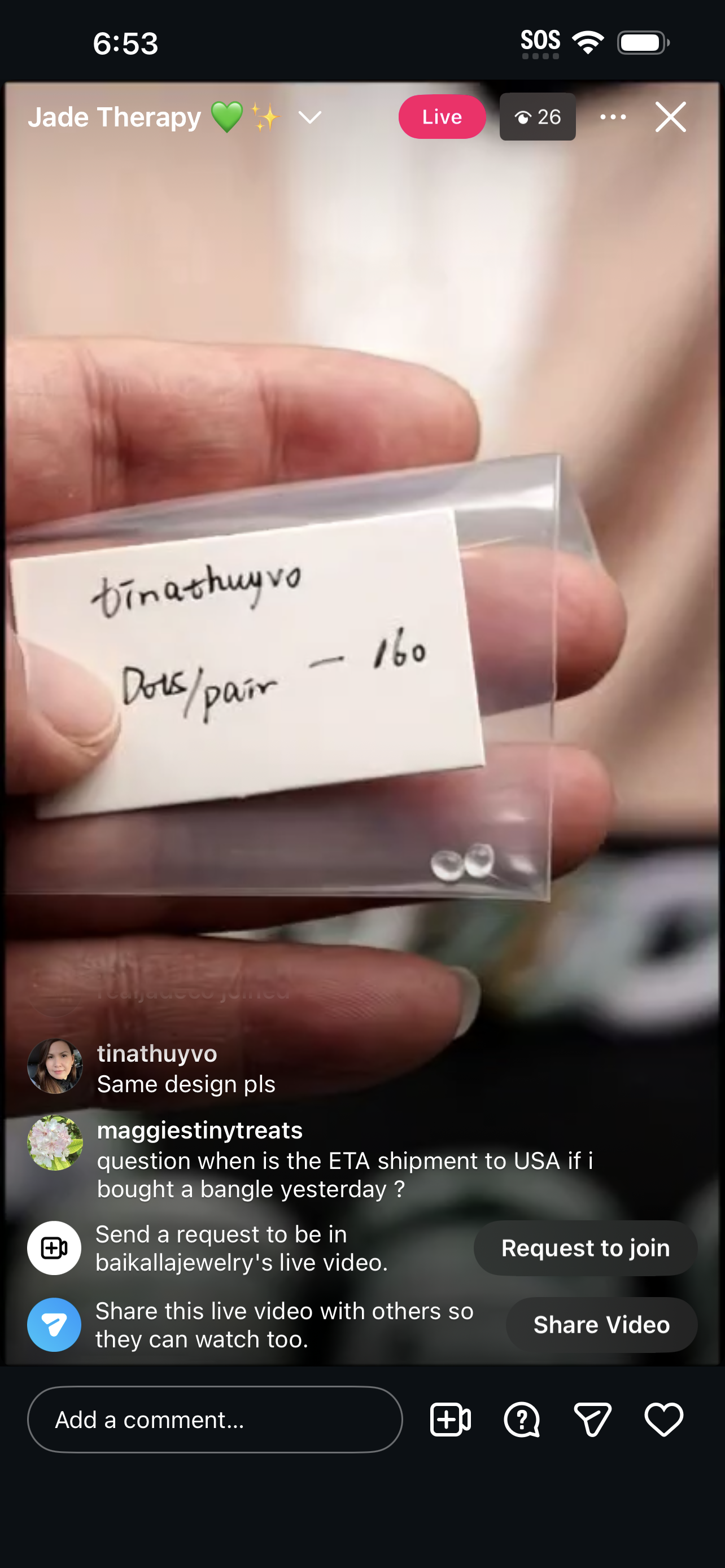 "Live" Icy Natural Jadeite Jade Dots/Pair (02/10/26)