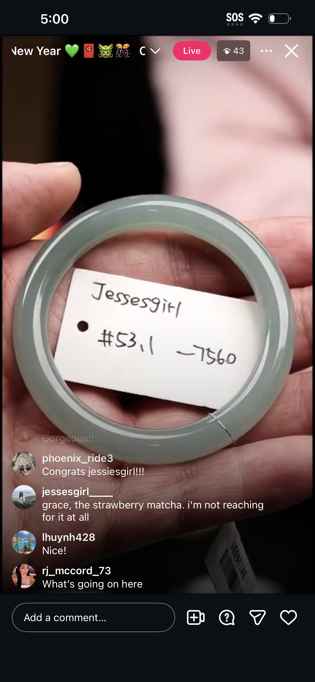 "Live" Natural Oil Green Jadeite Jade Bangle (02/16/26)