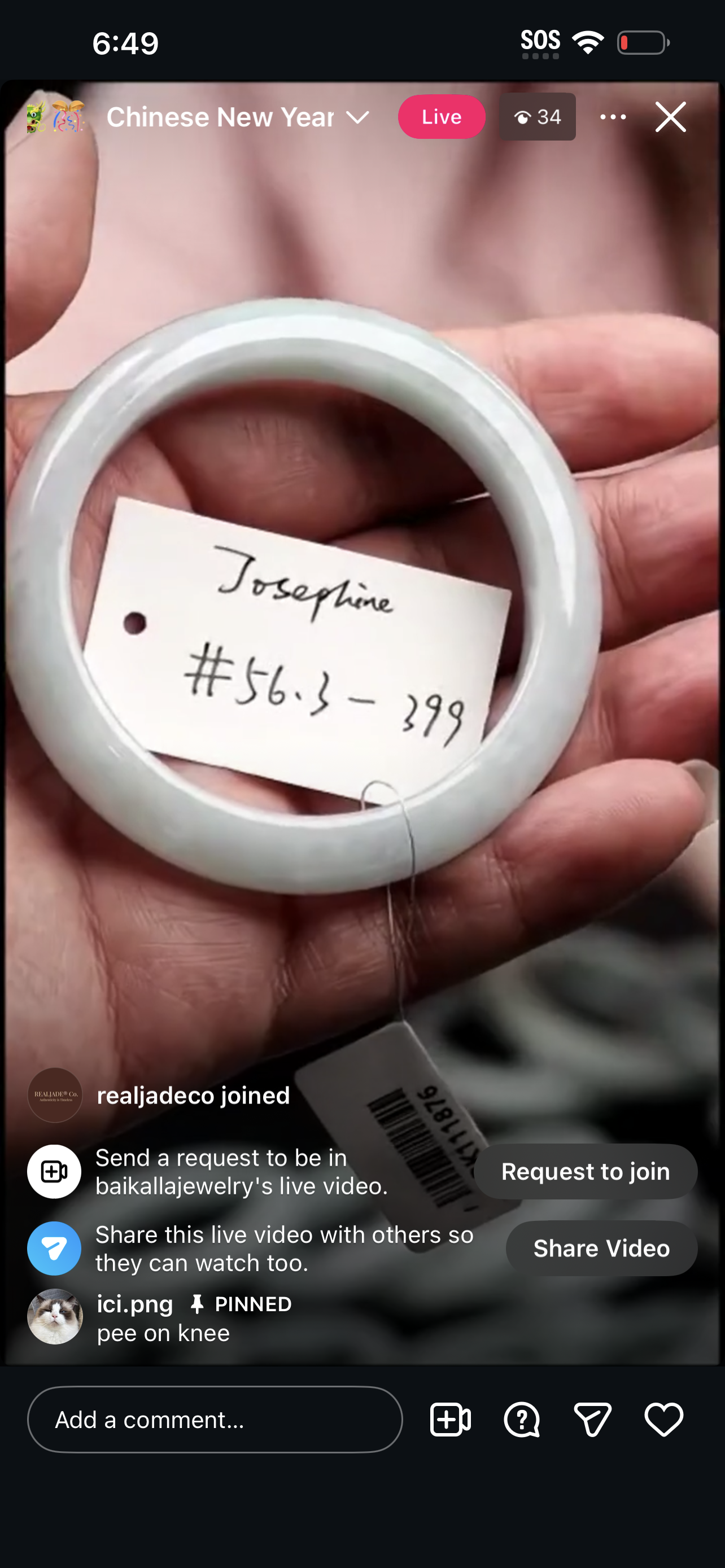 "Live" Light Green Natural Jadeite Jade Bangle (02/16/26)