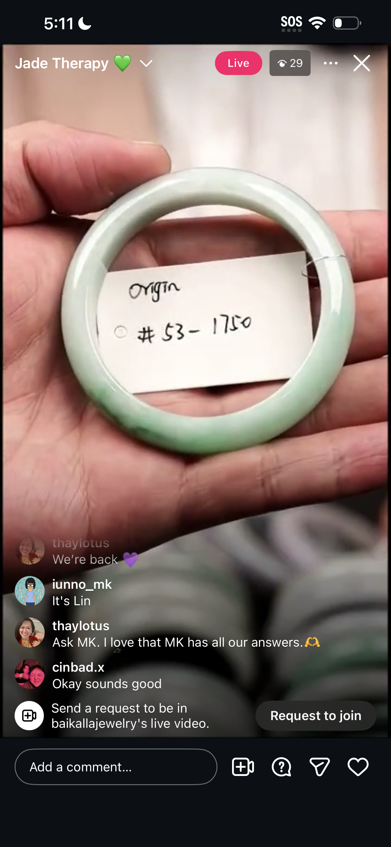 "Live" Natural Apple Green Jadeite Jade Bangle (02/23/26)