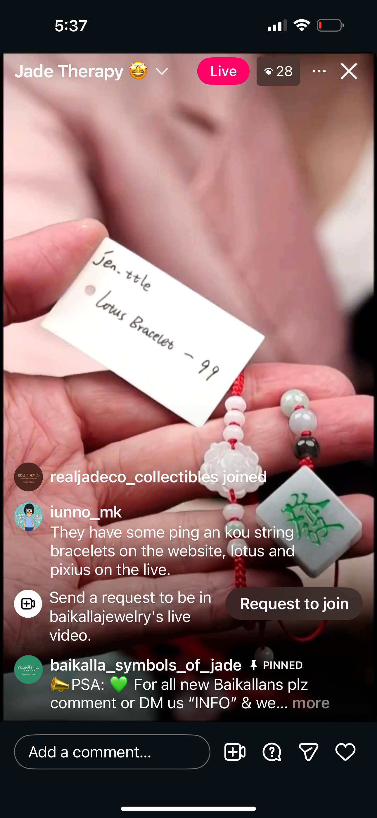 Live Natural Lotus Jadeite Jade Bracelet (12/29/25)