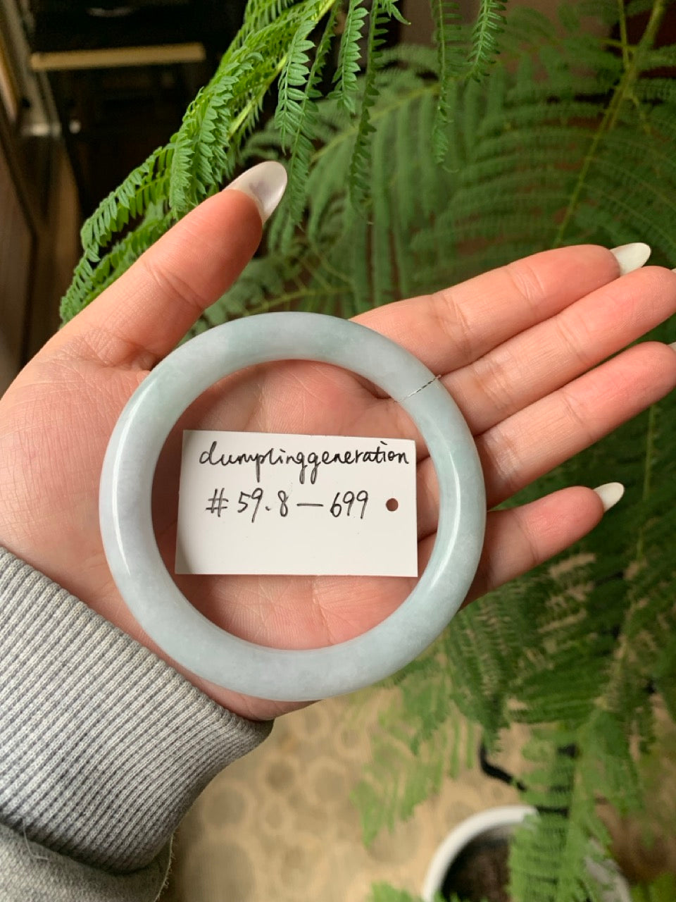 Live Light Green Natural Jadeite Jade Traditional Bangle
