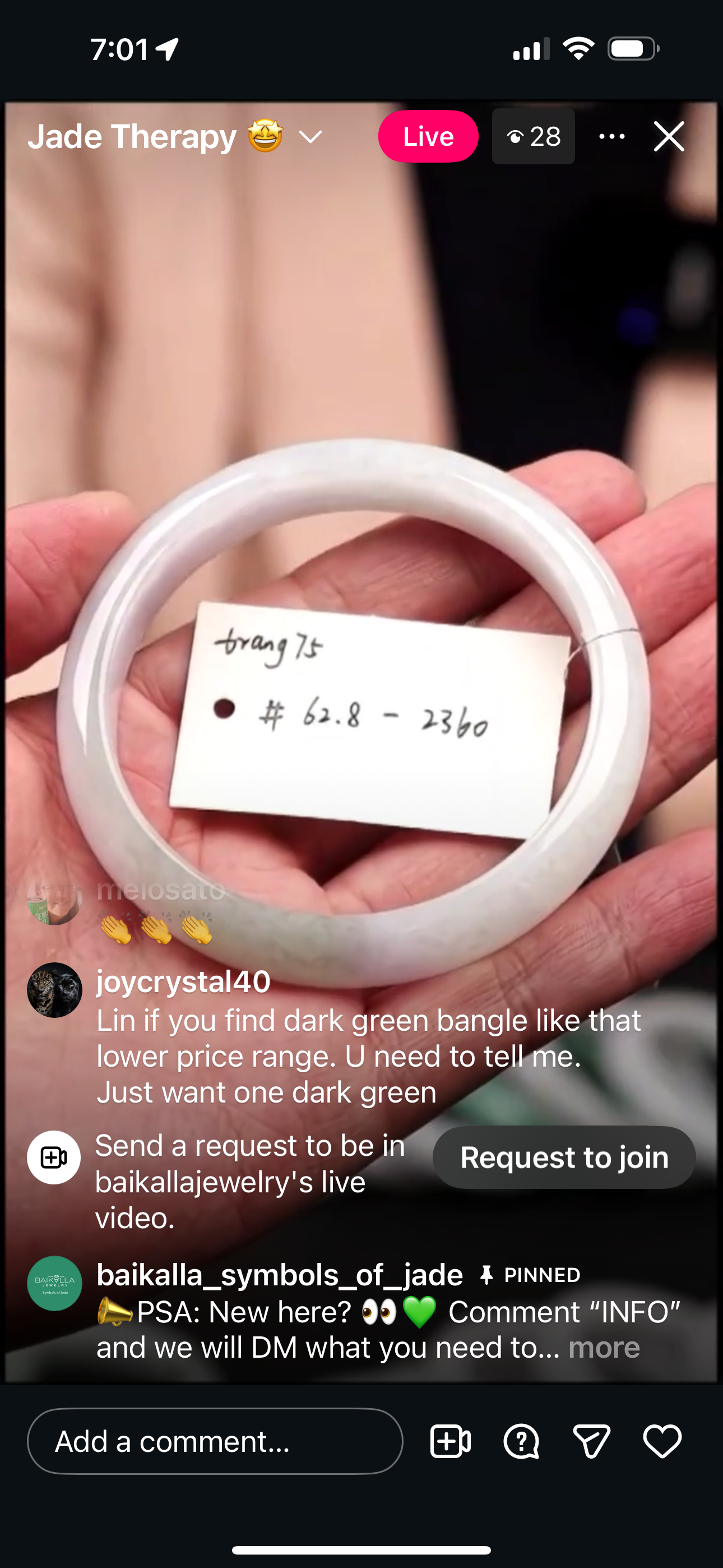 Live Strawberry Matcha Natural Jadeite Jade Bangle (12/31/25)