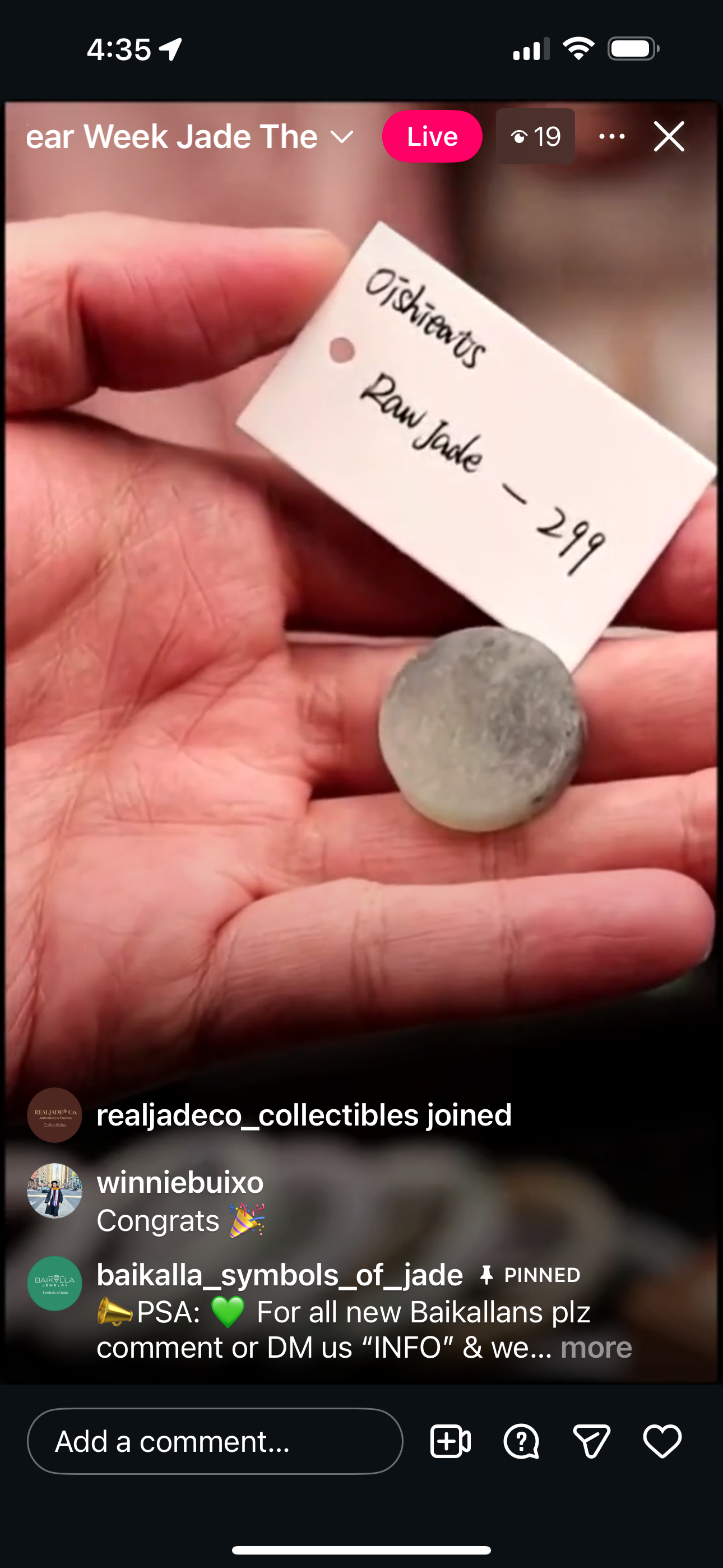 Live Raw Natural Jadeite Jade (1/7/26)