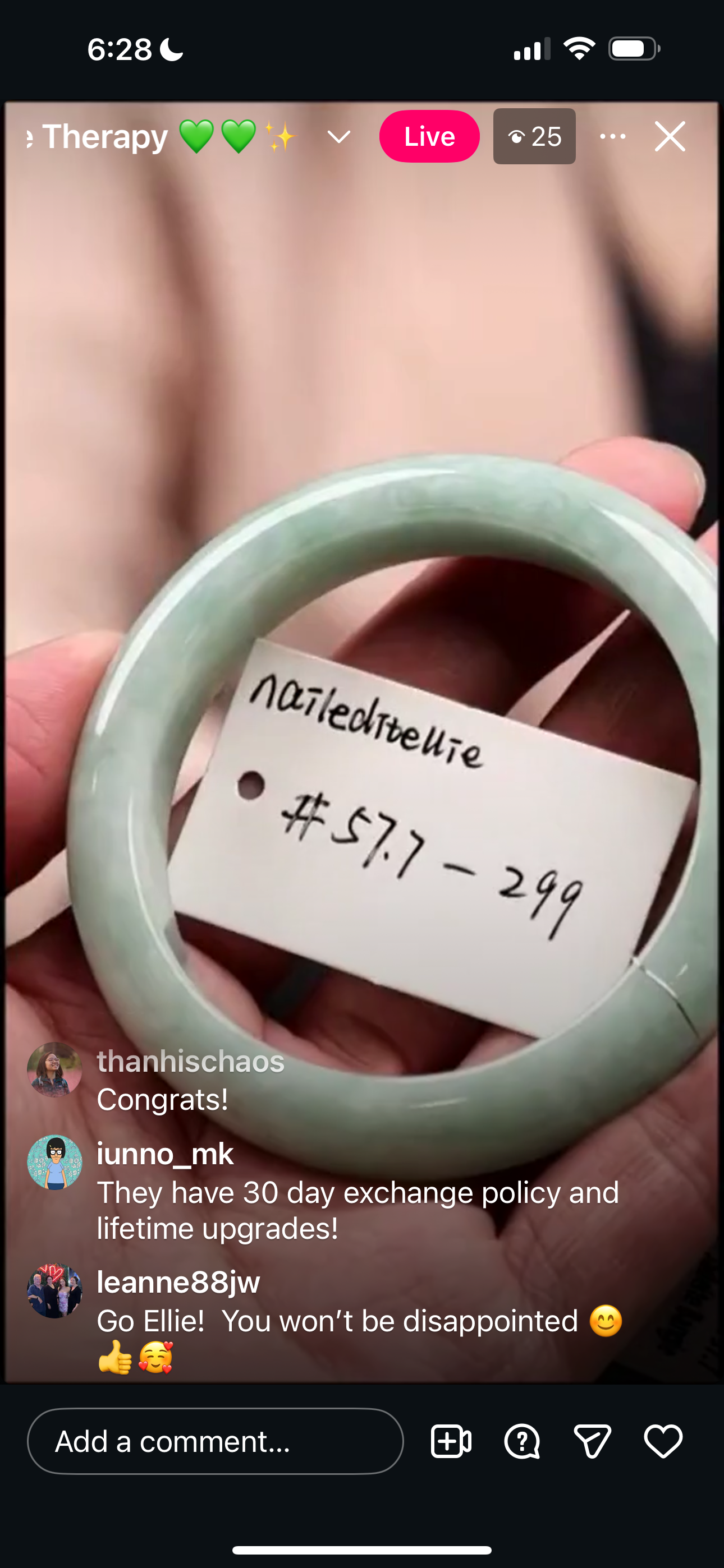 Live Light Apple Green Natural Jadeite Jade Bangle (1/12/26)