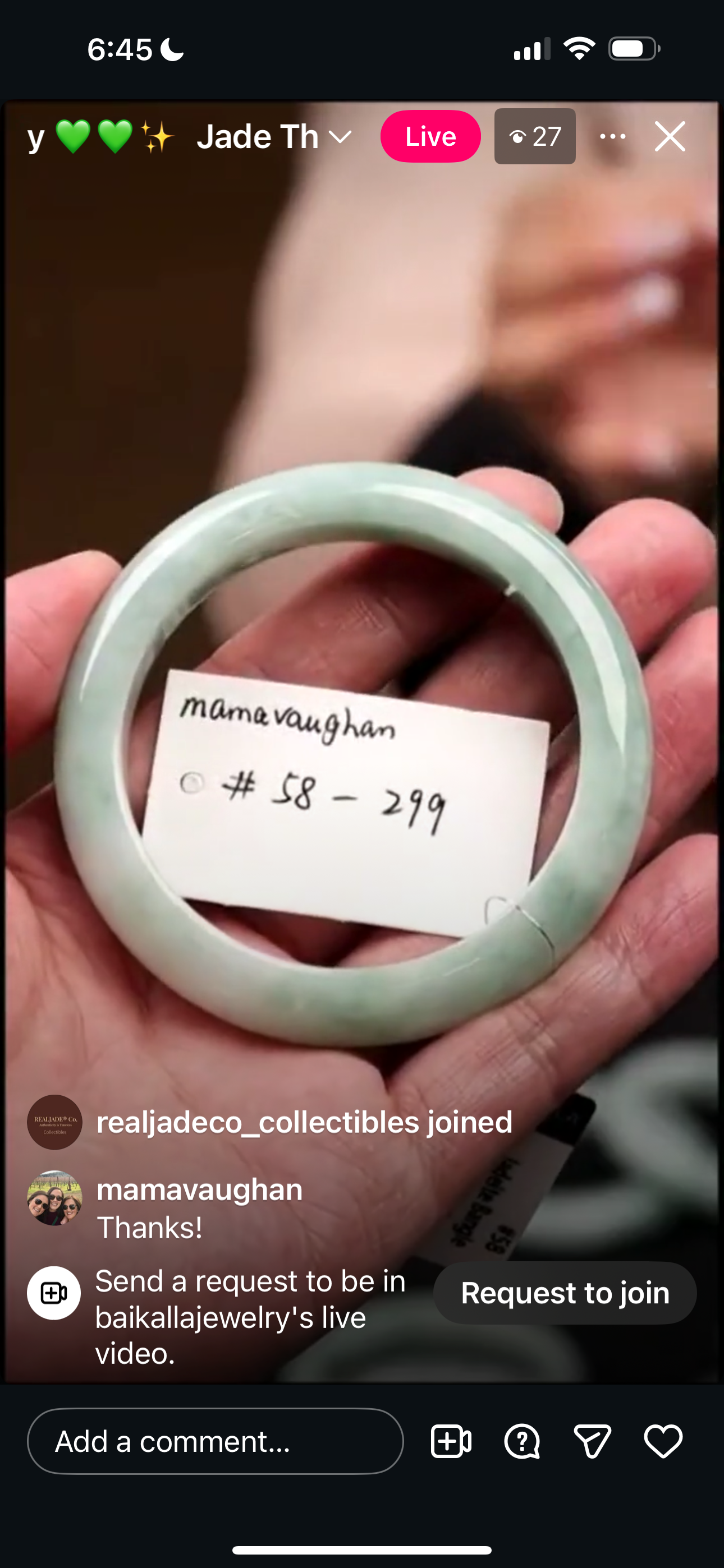Live Light Apple Green Natural Jadeite Jade Bangle (1/12/26)
