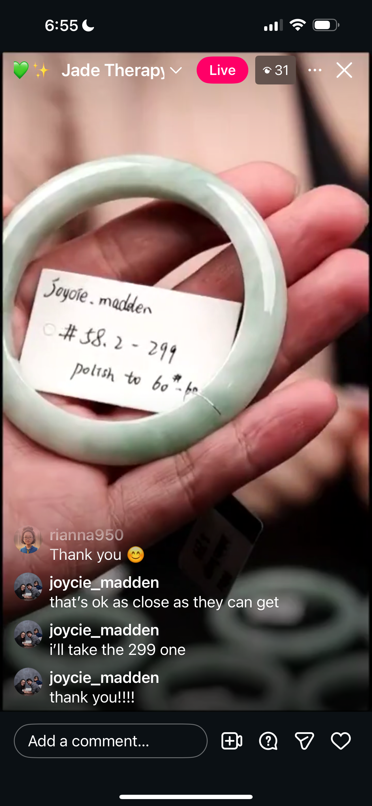 Live Light Apple Green Natural Jadeite Jade Bangle (1/12/26)
