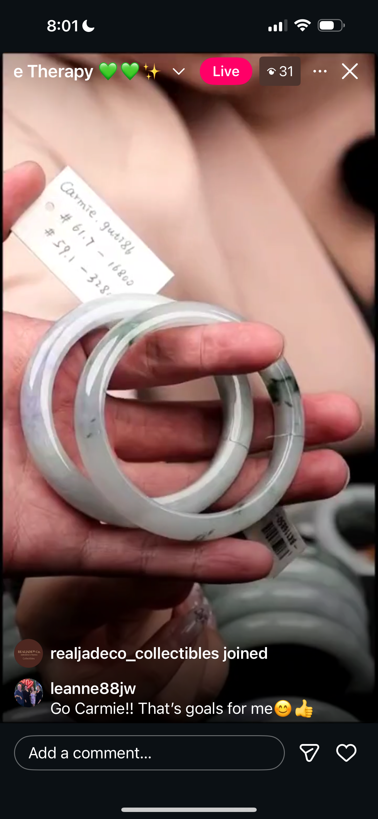 Live Light Lavender &amp; Green Natural Jadeite Jade Bangle (1/12/26)