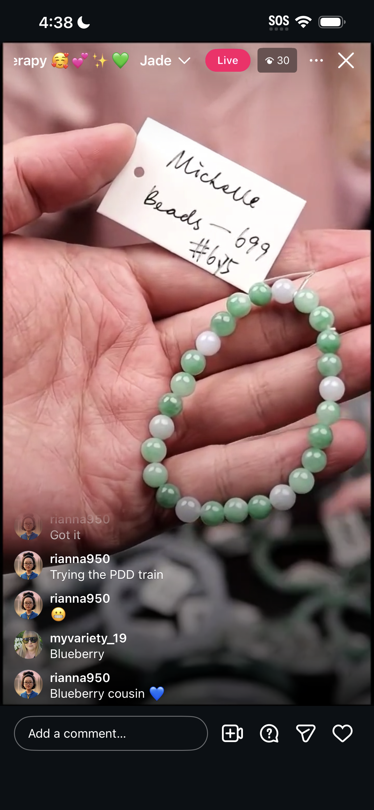 "Live" Natural Multi-Green Jadeite Jade Bead Bracelet (03/07/26)