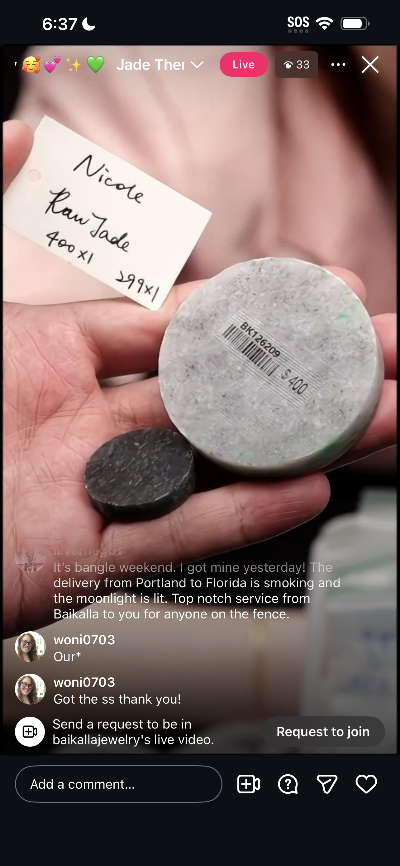 "Live" Natural Wuji Raw Jadeite Jade (03/07/26)