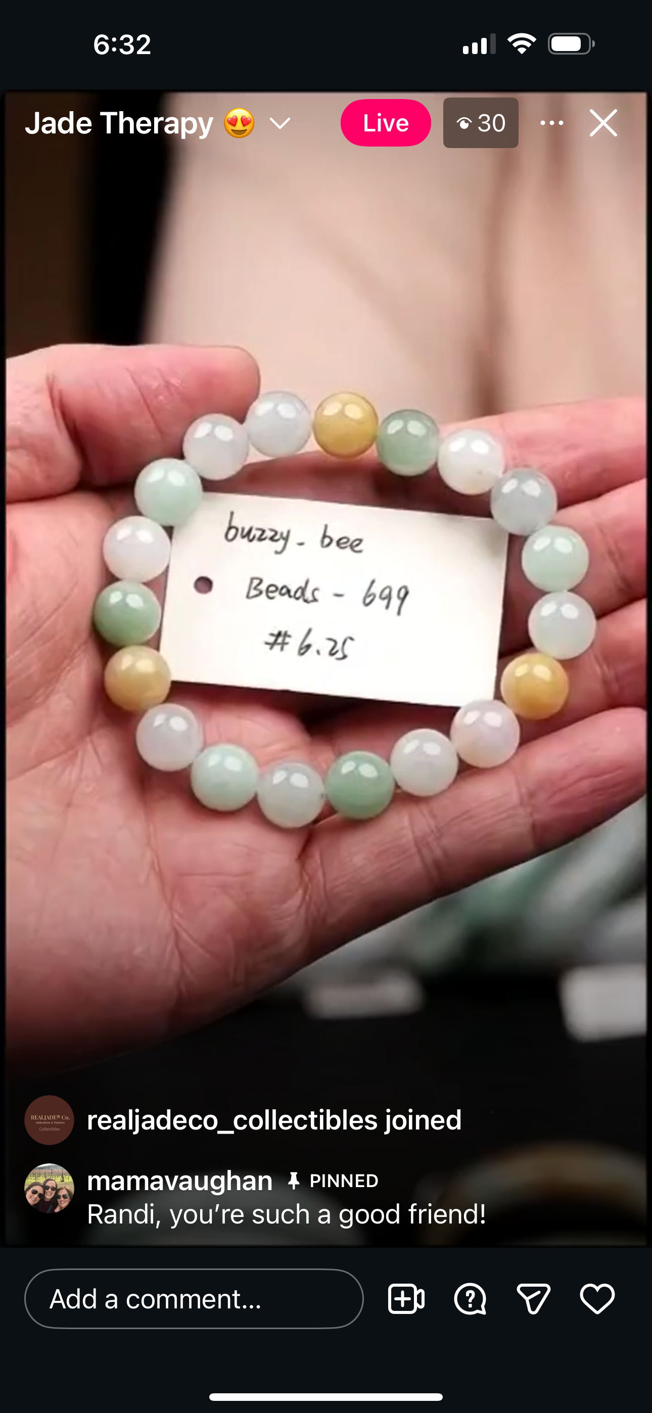 Live Natural Multi-Color Jadeite Jade Bead Bracelet (01/29/26)