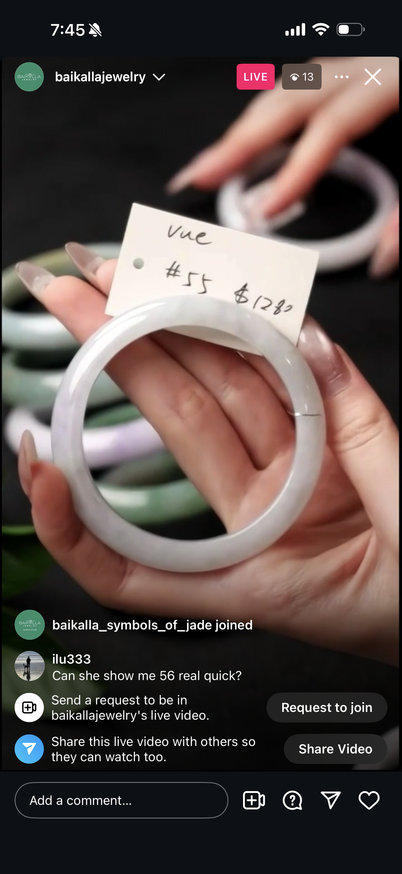 Live "Natural Light Lavender Jadeite Jade Bangle" (06/14/25)