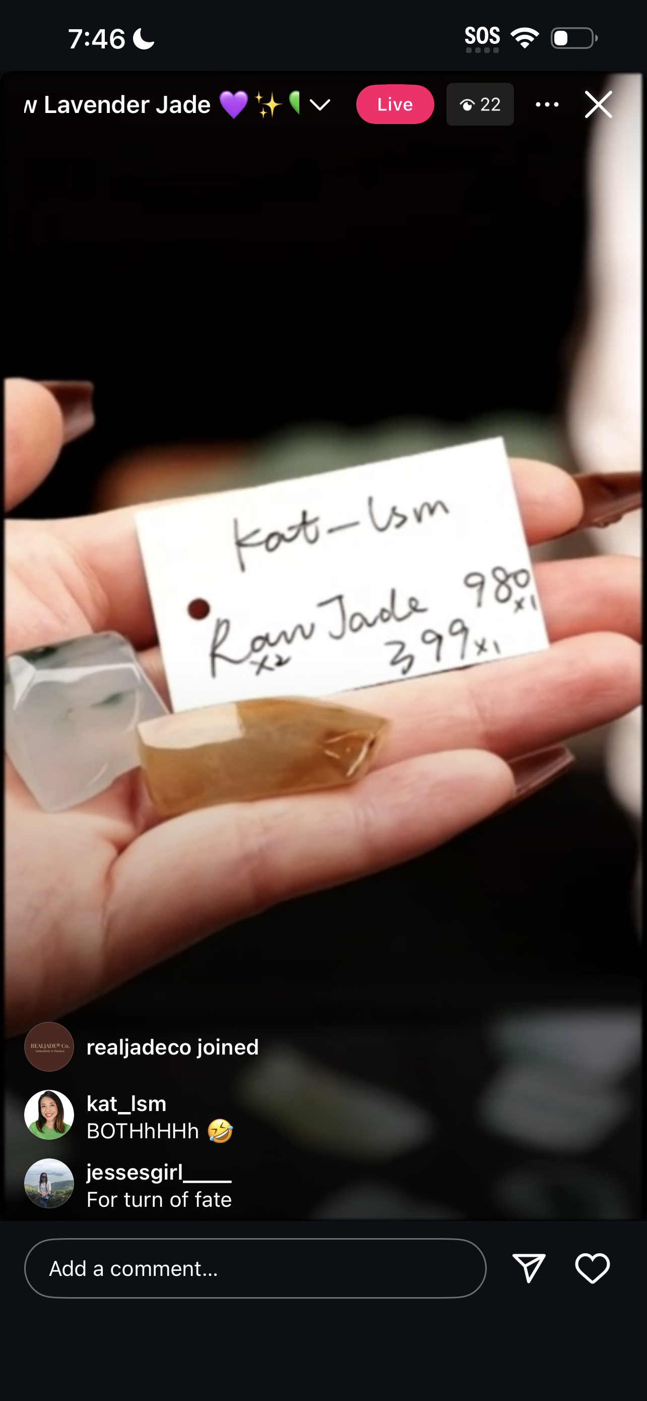 "Live" Natural Icy Honey-Yellow Raw Jadeite Jade  (03/24/26)