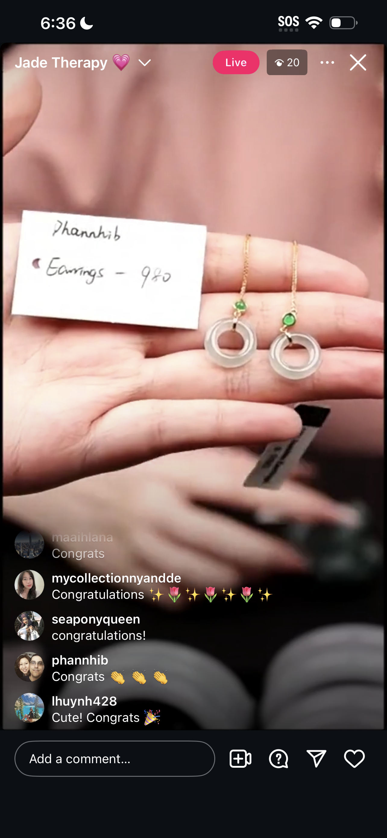 "Live" Natural 18k Y Gold Icy Light Green W/ Imperial Green Jadeite Jade Earrings (03/25/26)